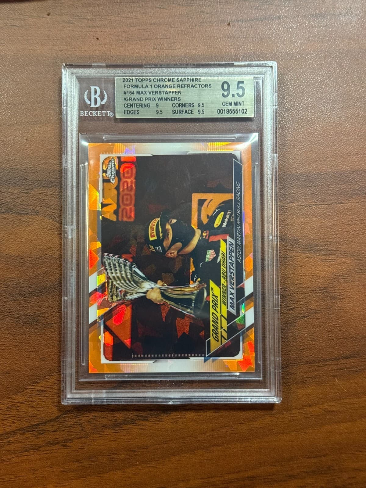 2021 Topps Chrome F1 MAX VERSTAPPEN /25 154 BGS 9.5