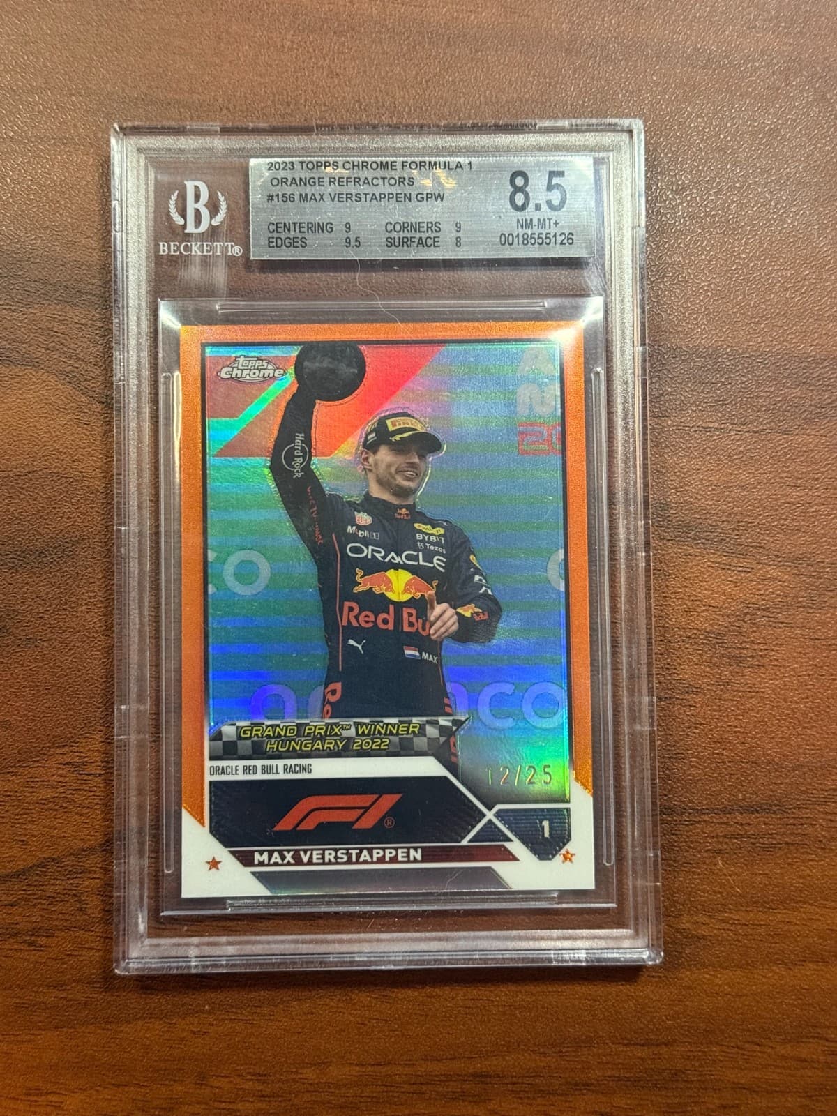 2023 Topps Chrome F1 MAX VERSTAPPEN /25 #156 BGS 8.5