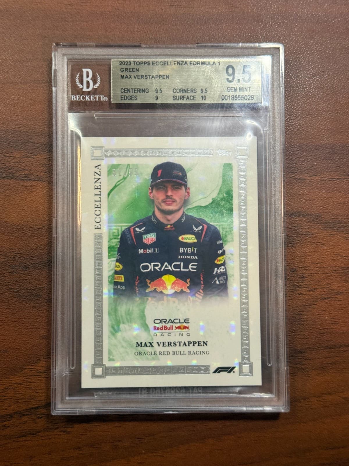 2023 Topps Eccellenza F1 MAX VERSTAPPEN /99 BGS 9.5