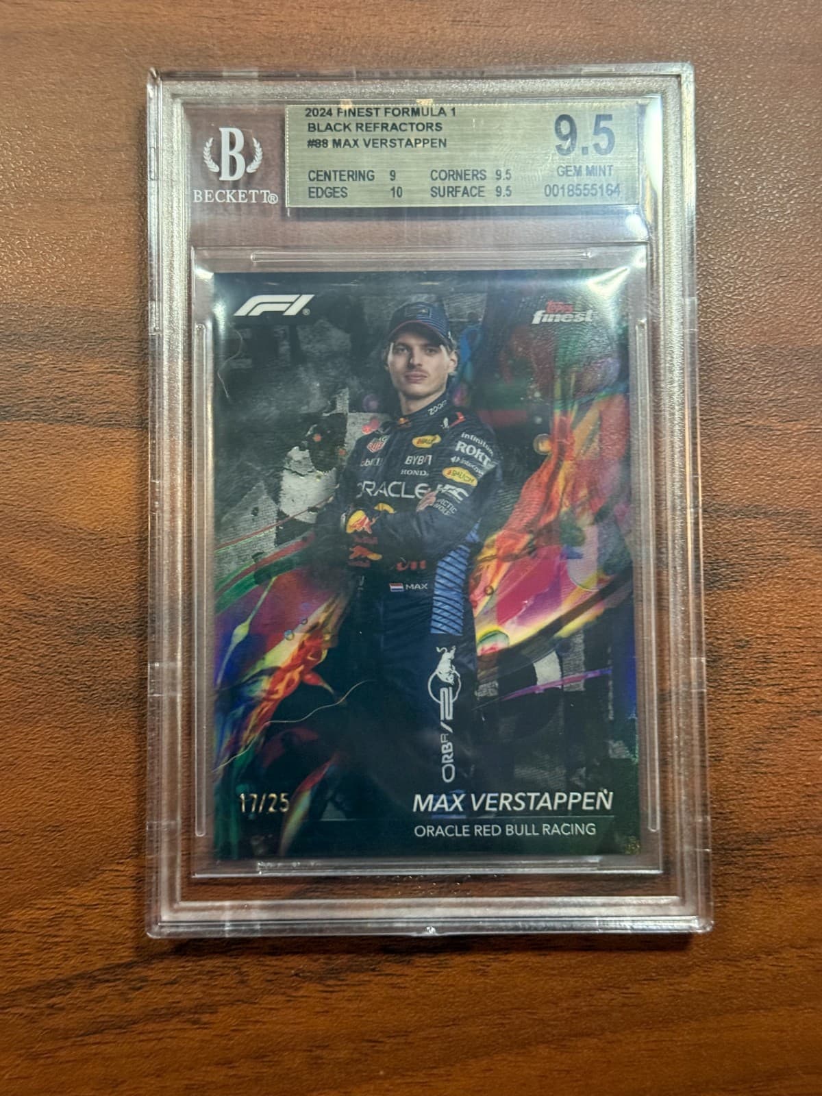 2024 Topps Finest F1 MAX VERSTAPPEN /25 BGS 9.5
