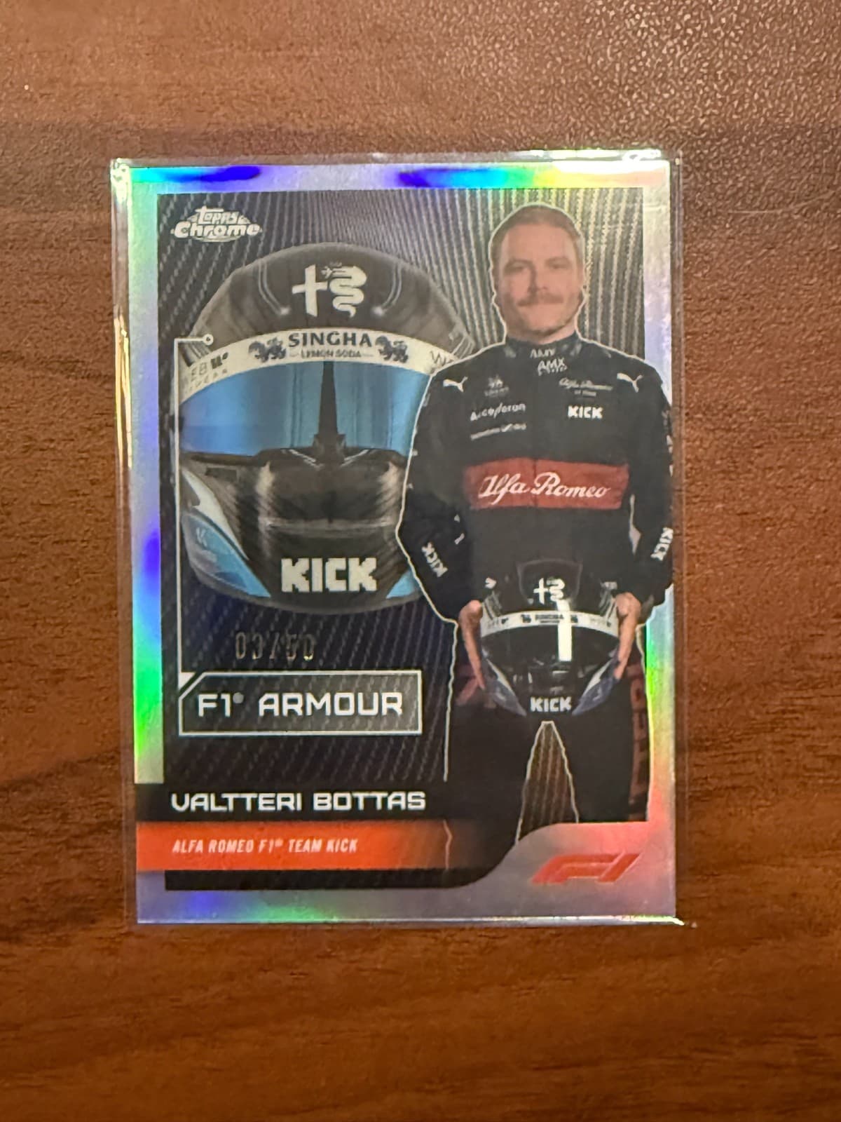 2023 Topps Chrome Formula 1 F1 Valtteri Bottas F1 Armour /50