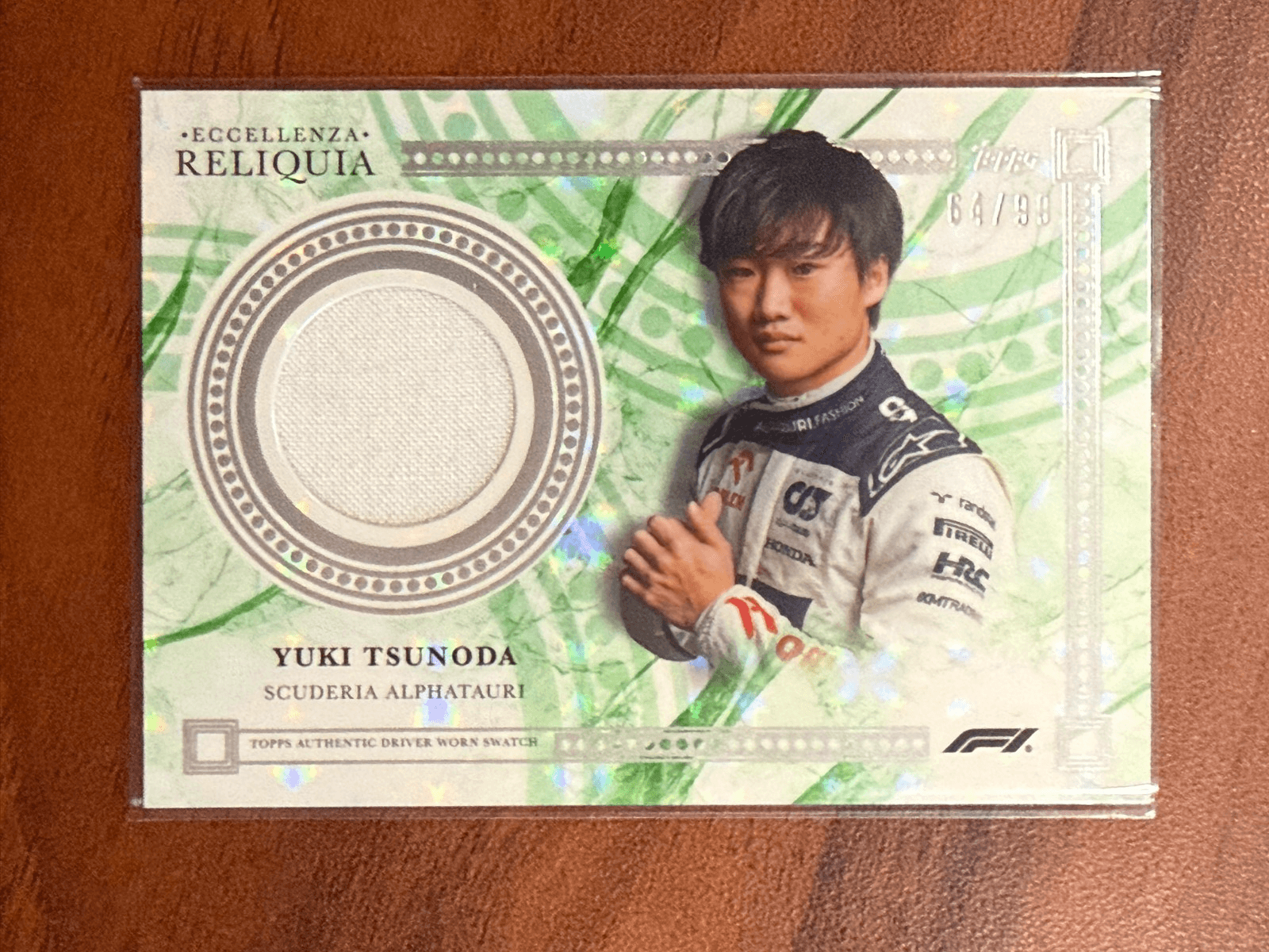 2023 Topps Eccellenza F1 Formula 1 Yuki Tsunoda Relic /99