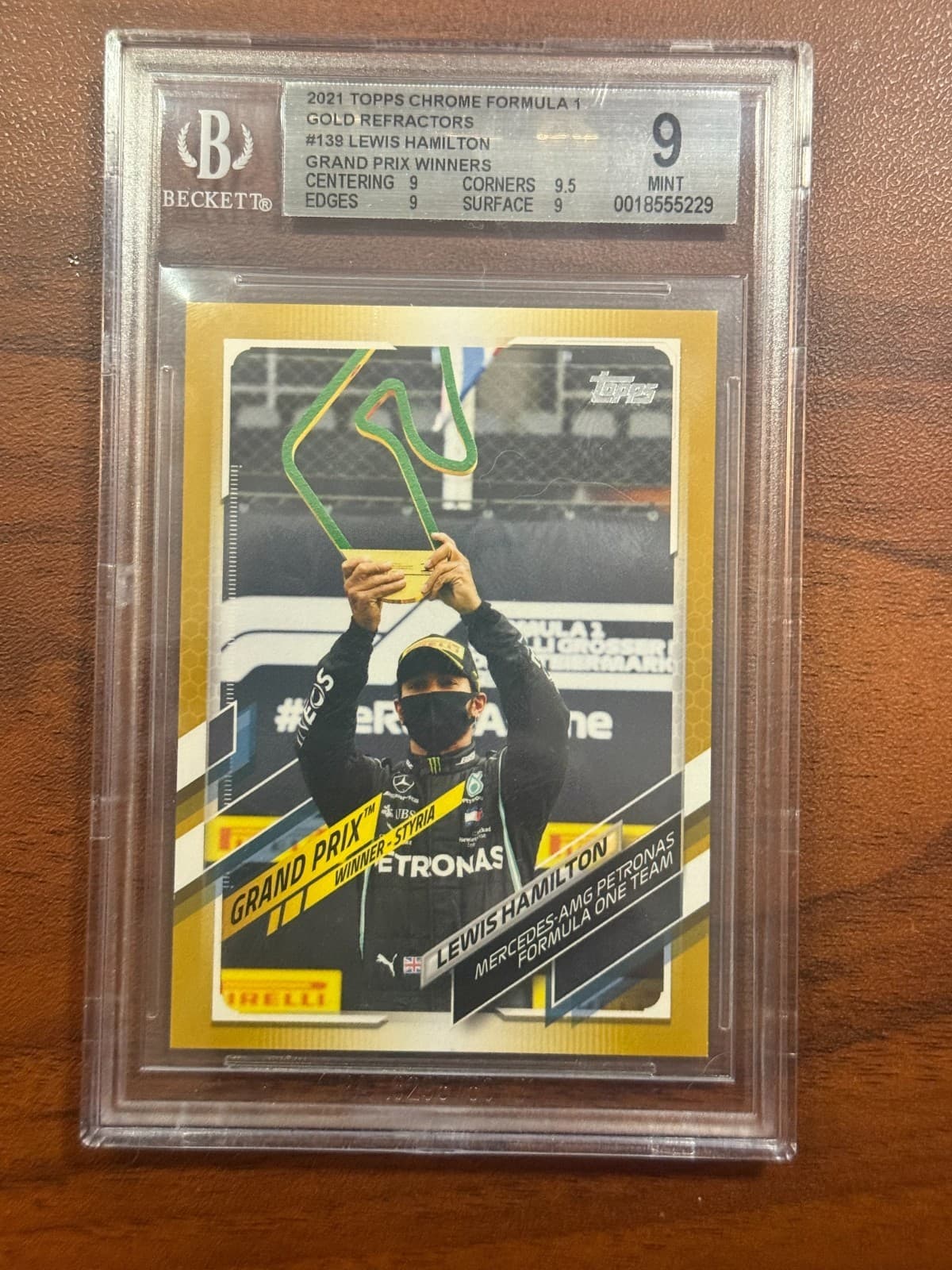 2021 Topps Formula 1 F1 Lewis Hamilton #139 /50 BGS 9