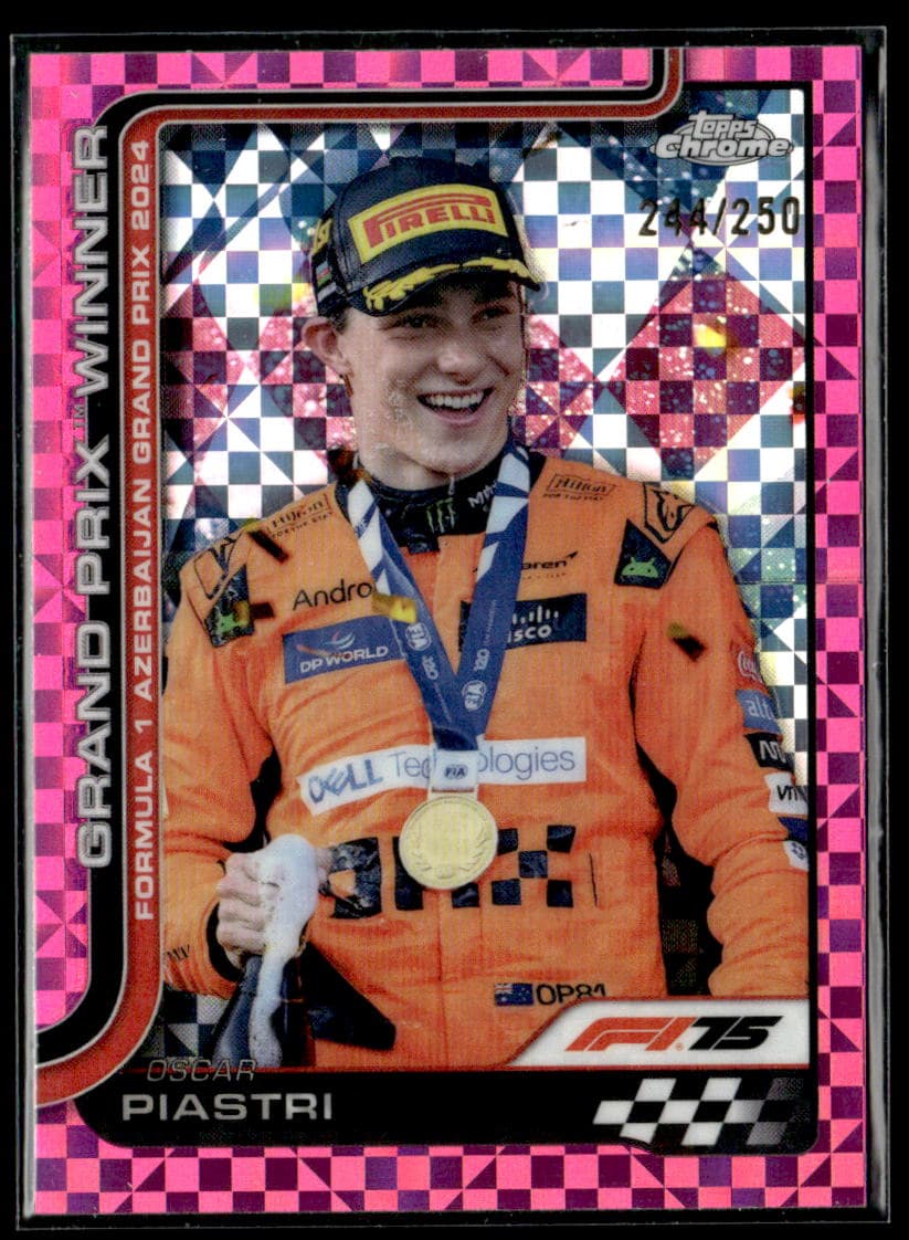 2025 Topps Chrome F1 Oscar Piastri Pink Refractor #109 /250