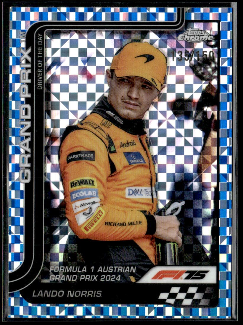 2025 Topps Chrome F1 Lando Norris Grand Prix #132 /50