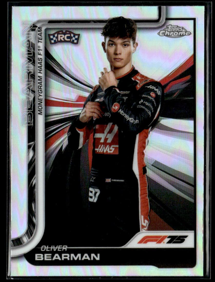2025 Topps Chrome F1 Oliver Bearman Refractor RC #14
