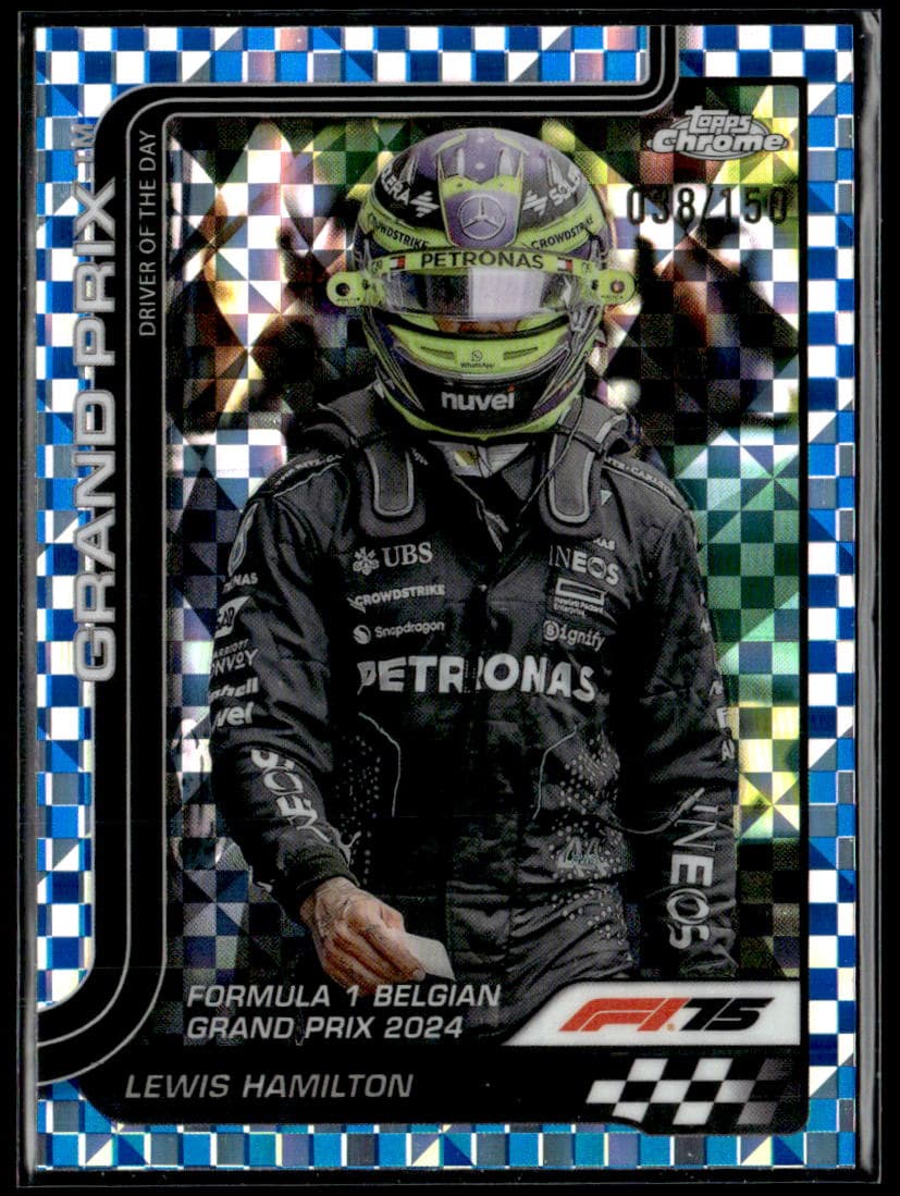 2025 Topps Chrome F1 Lewis Hamilton Driver of the Day #135 /150