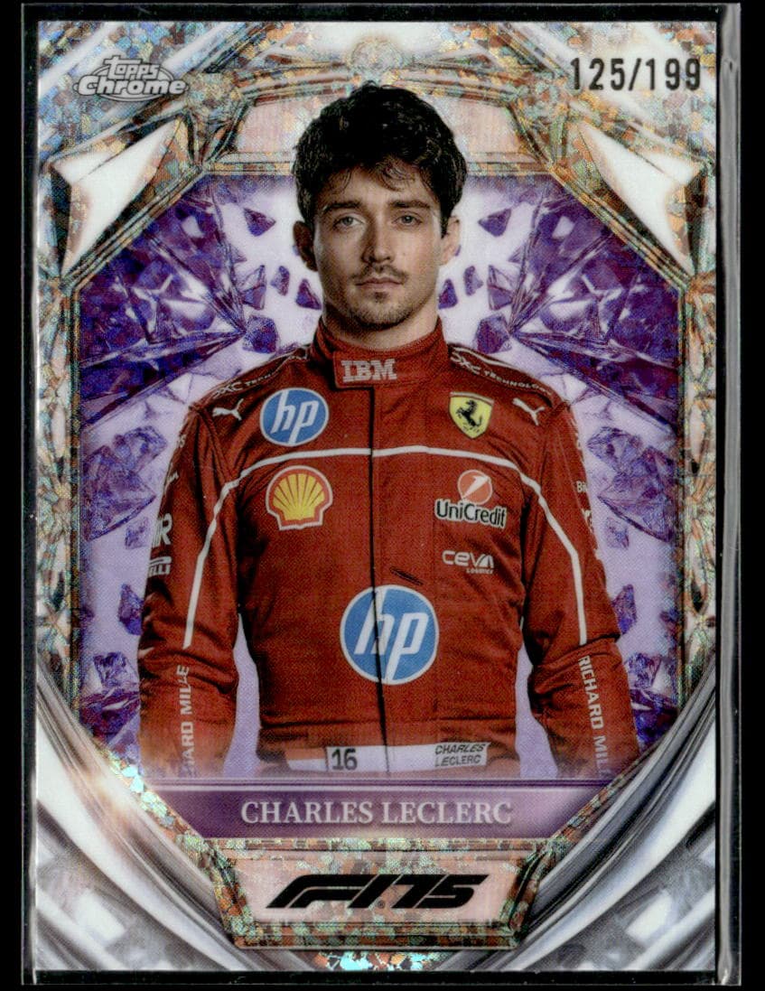 2025 Topps Chrome F1 Charles Leclerc Diamond 75th Anniversary #D75-3 /199