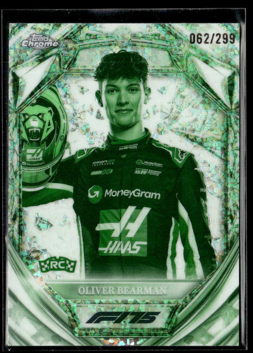 2025 Topps Chrome F1 Oliver Bearman Diamond 75th Anniversary #D75-14 /299