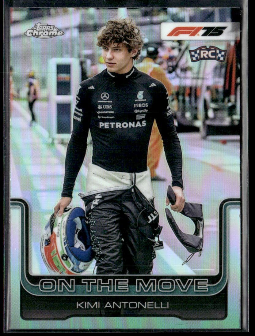 2025 Topps Chrome F1 Kimi Antonelli Refractor RC #135