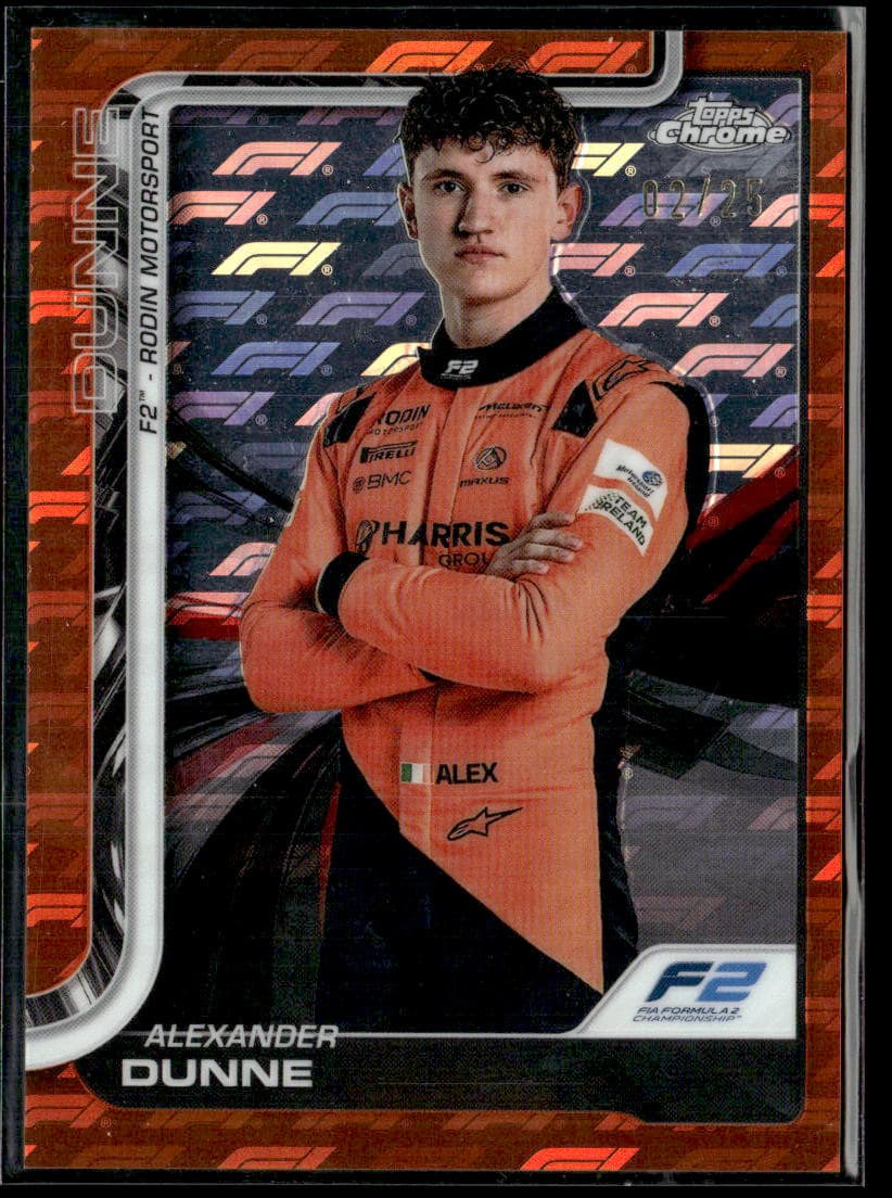 2025 Topps Chrome Logofractor F1 Alexander Dunne RC #35 /25