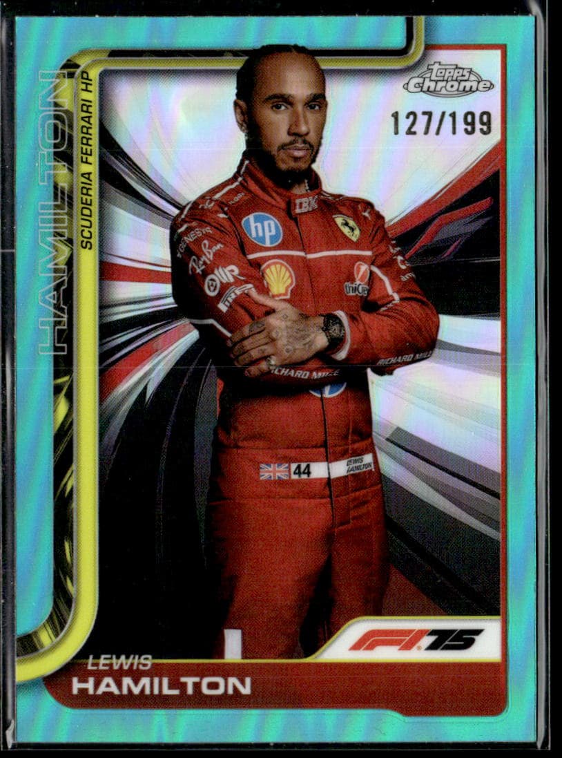 2025 Topps Chrome F1 Lewis Hamilton Gold Refractor #4 /199