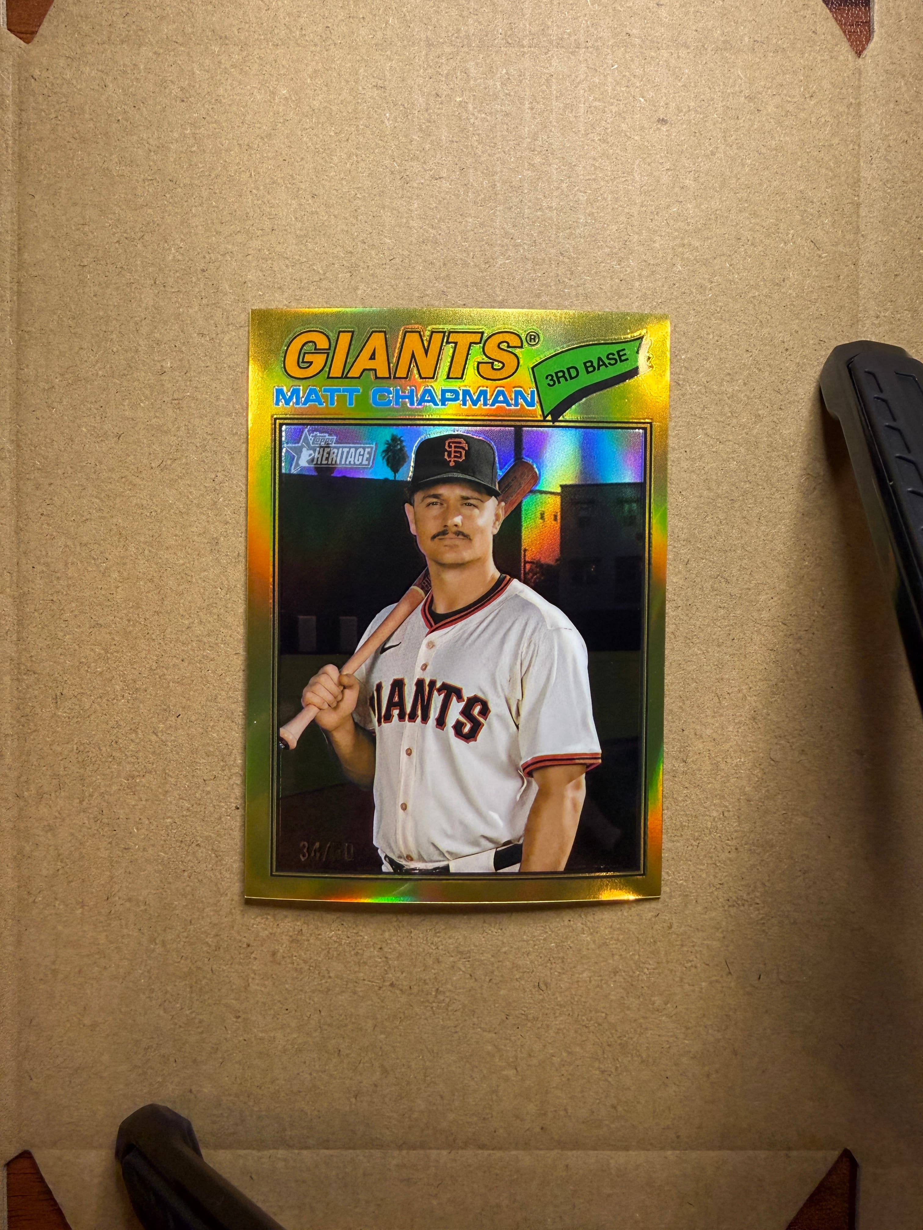 2026 Topps Heritage Baseball Matt Chapman Gold #114 /50