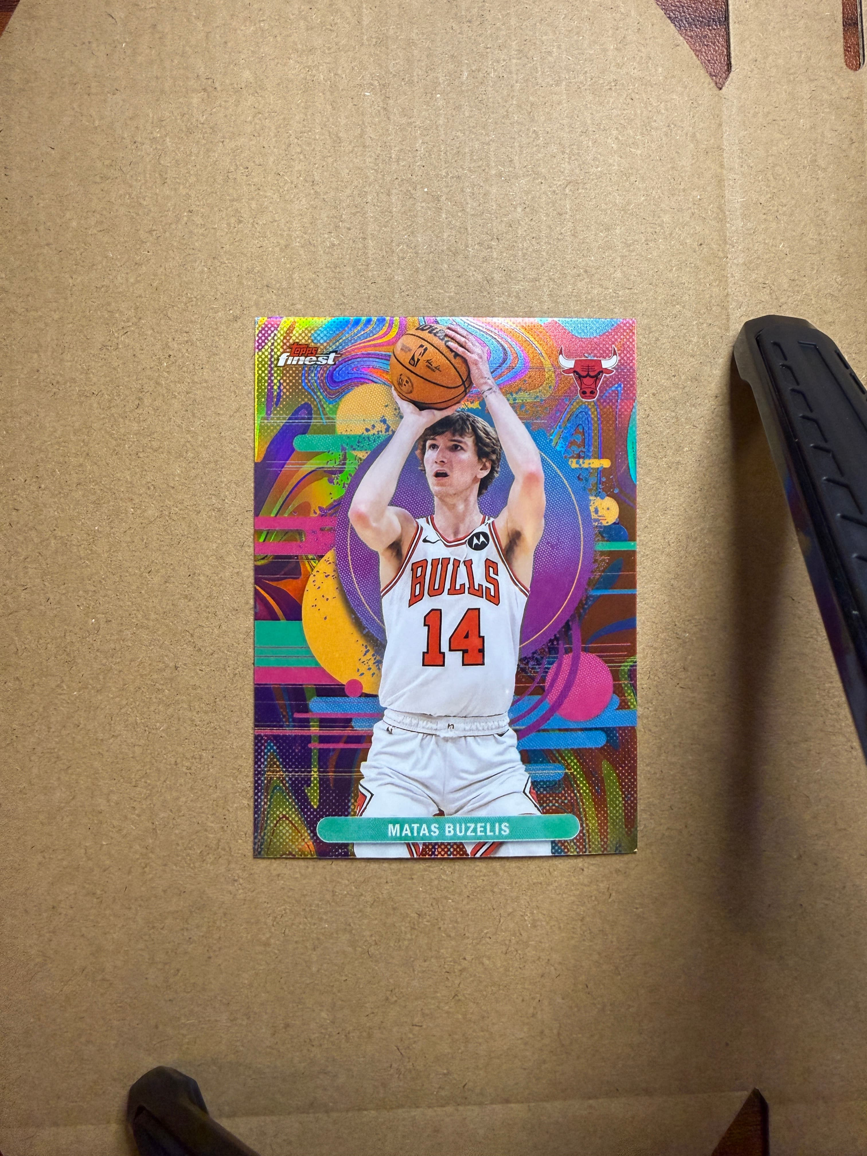 2025 Topps Finest Basketball Matas Buzelis Oil Spill #184
