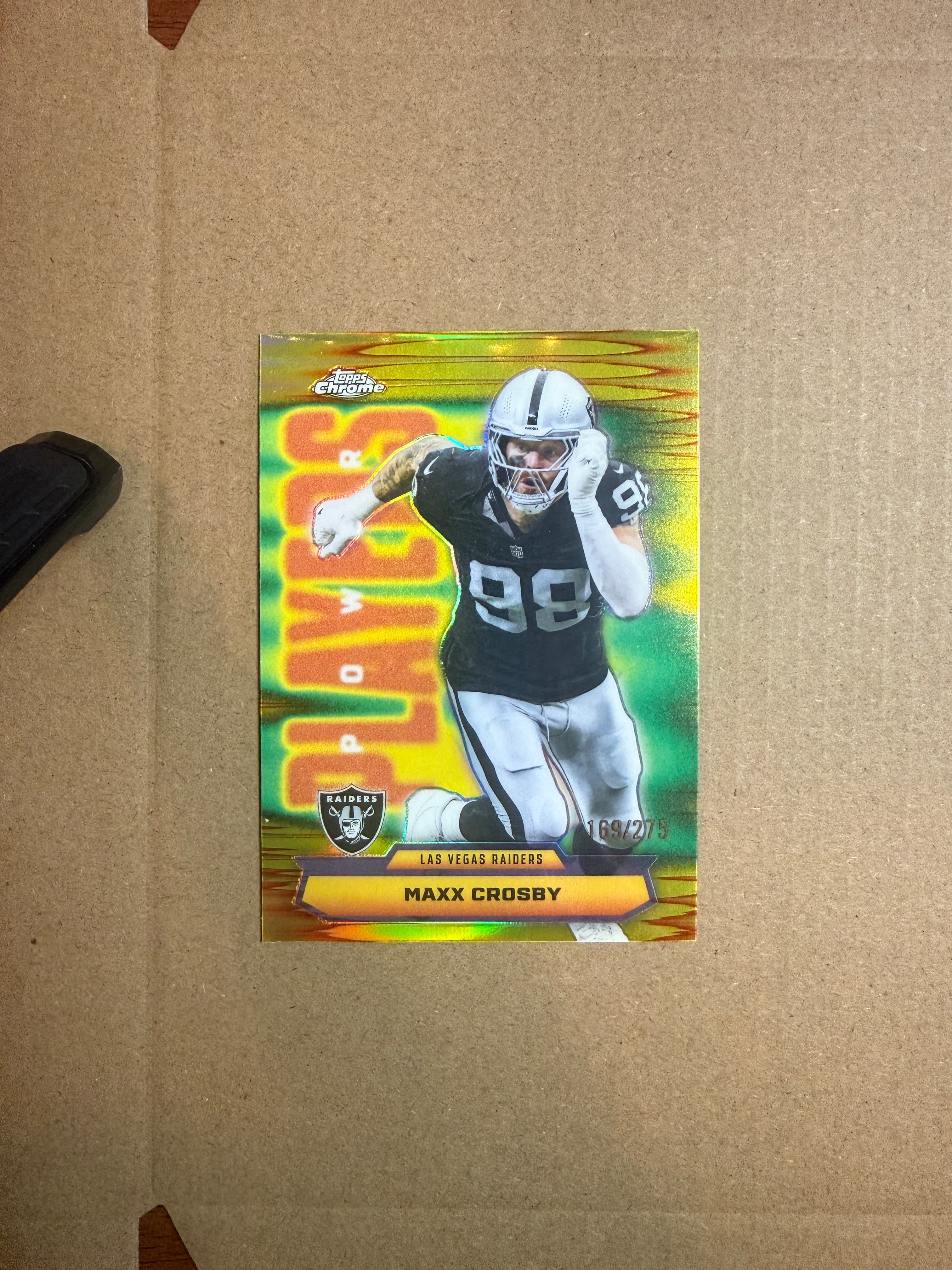 2025 Topps Chrome Football Maxx Crosby Power Players #PP-37 /275