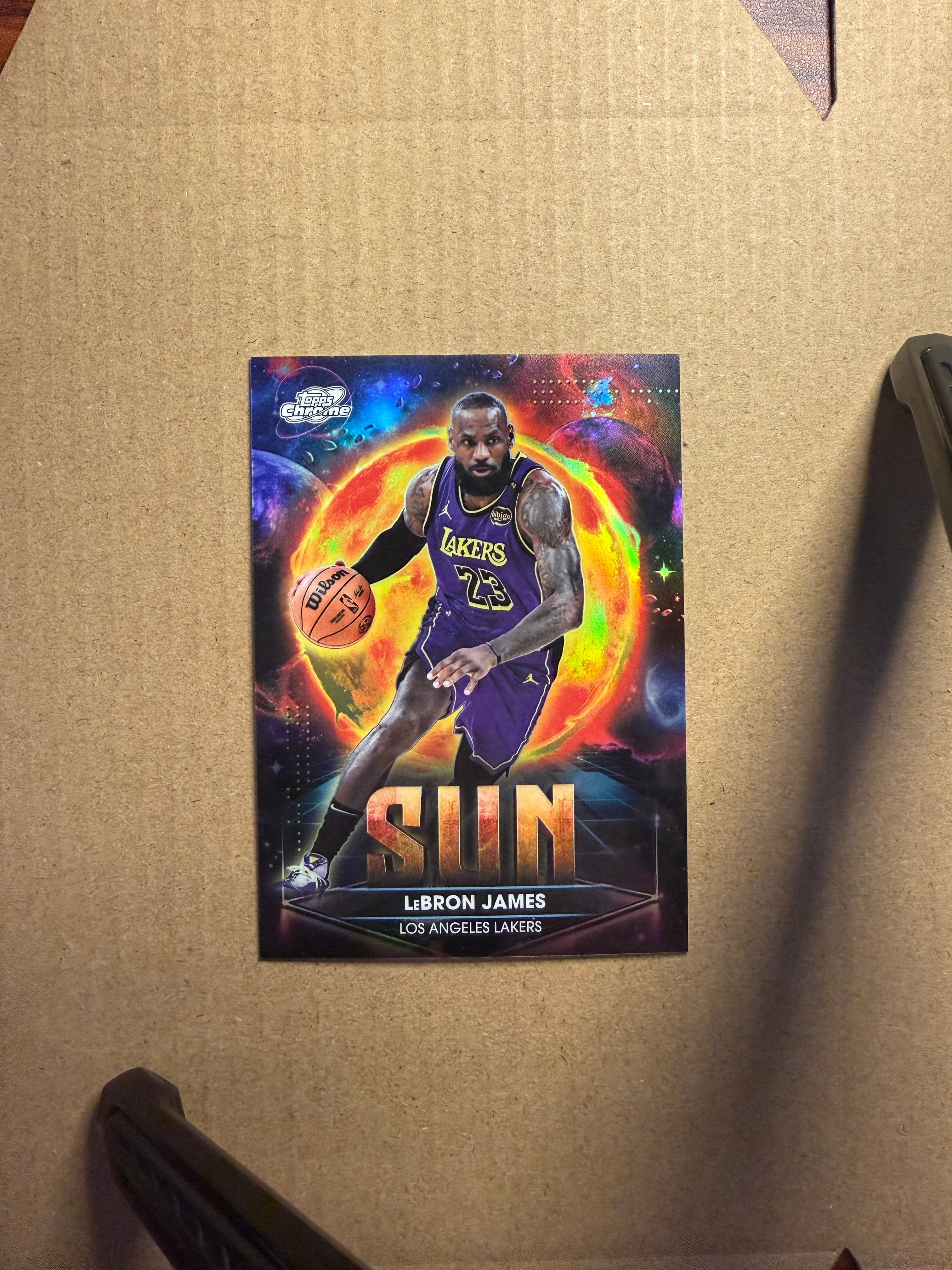 2025 Topps Chrome Cosmic Basketball LeBron James Sun #PPS-2