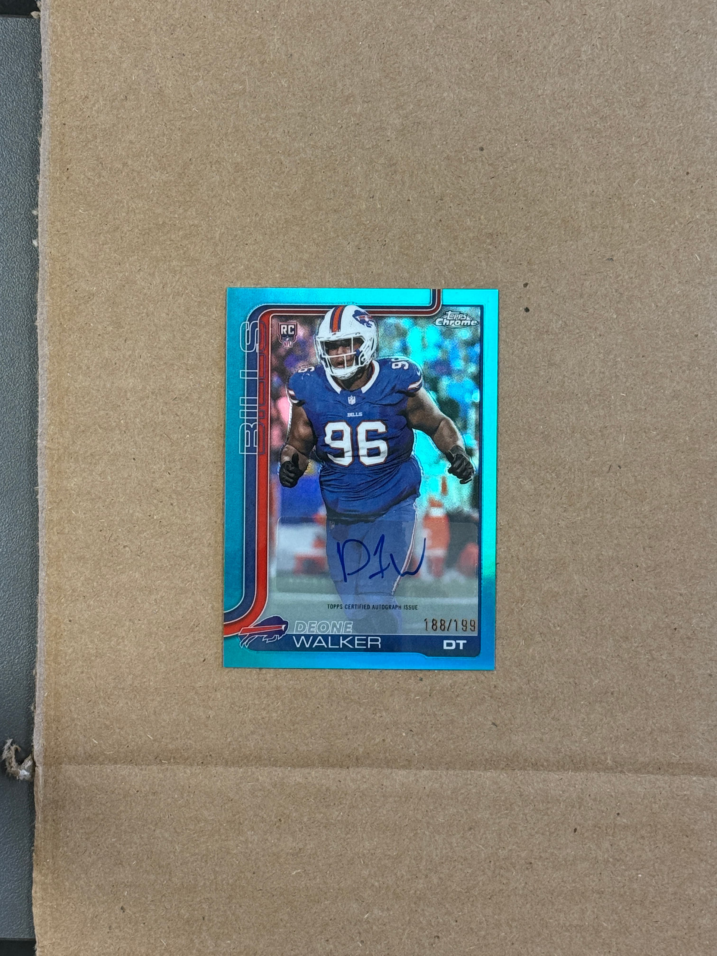 2025 Topps Chrome Football Deone Walker Auto RC /199