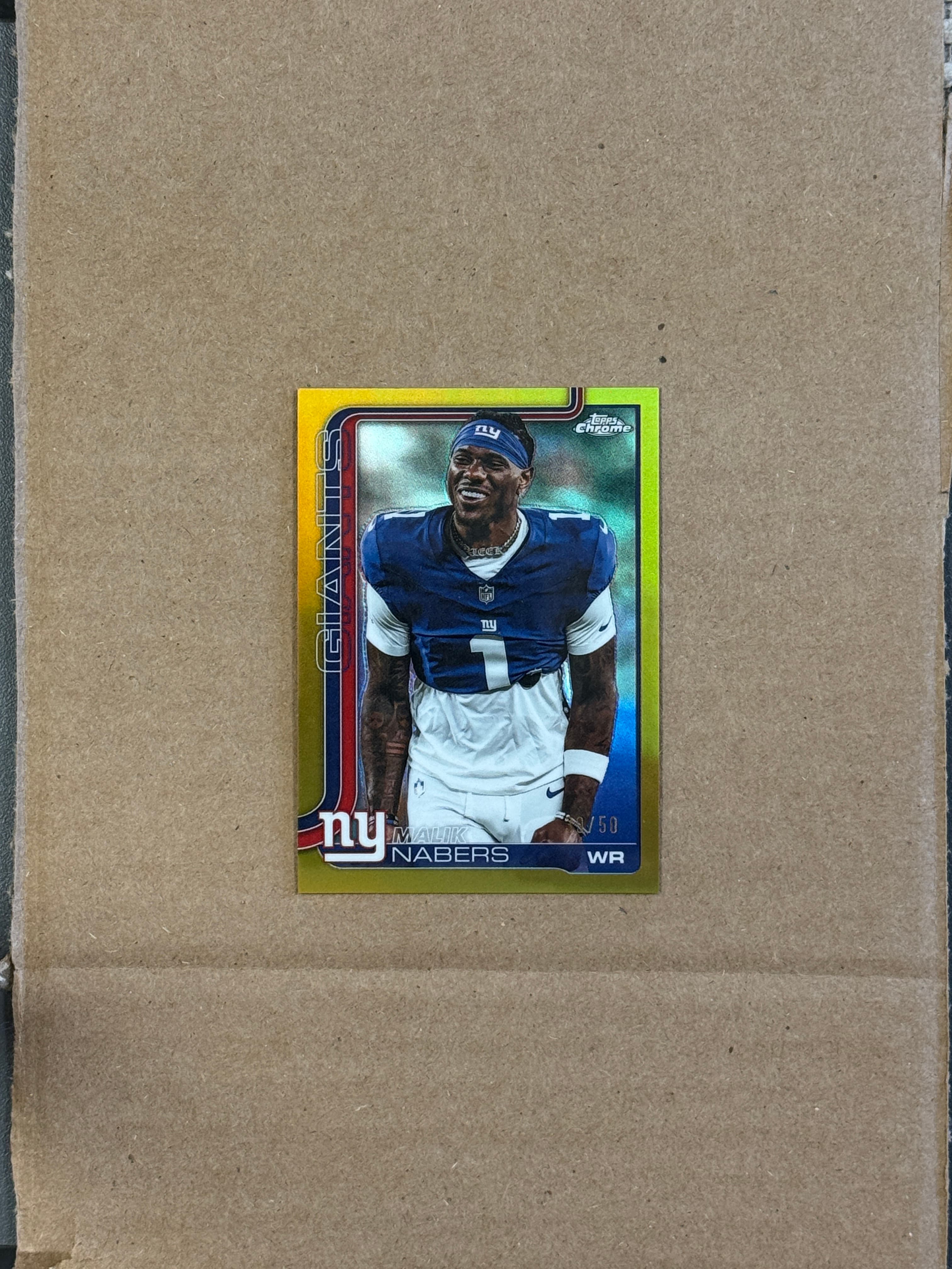 2025 Topps Chrome Football Malik Nabers Image Variation #225 /50