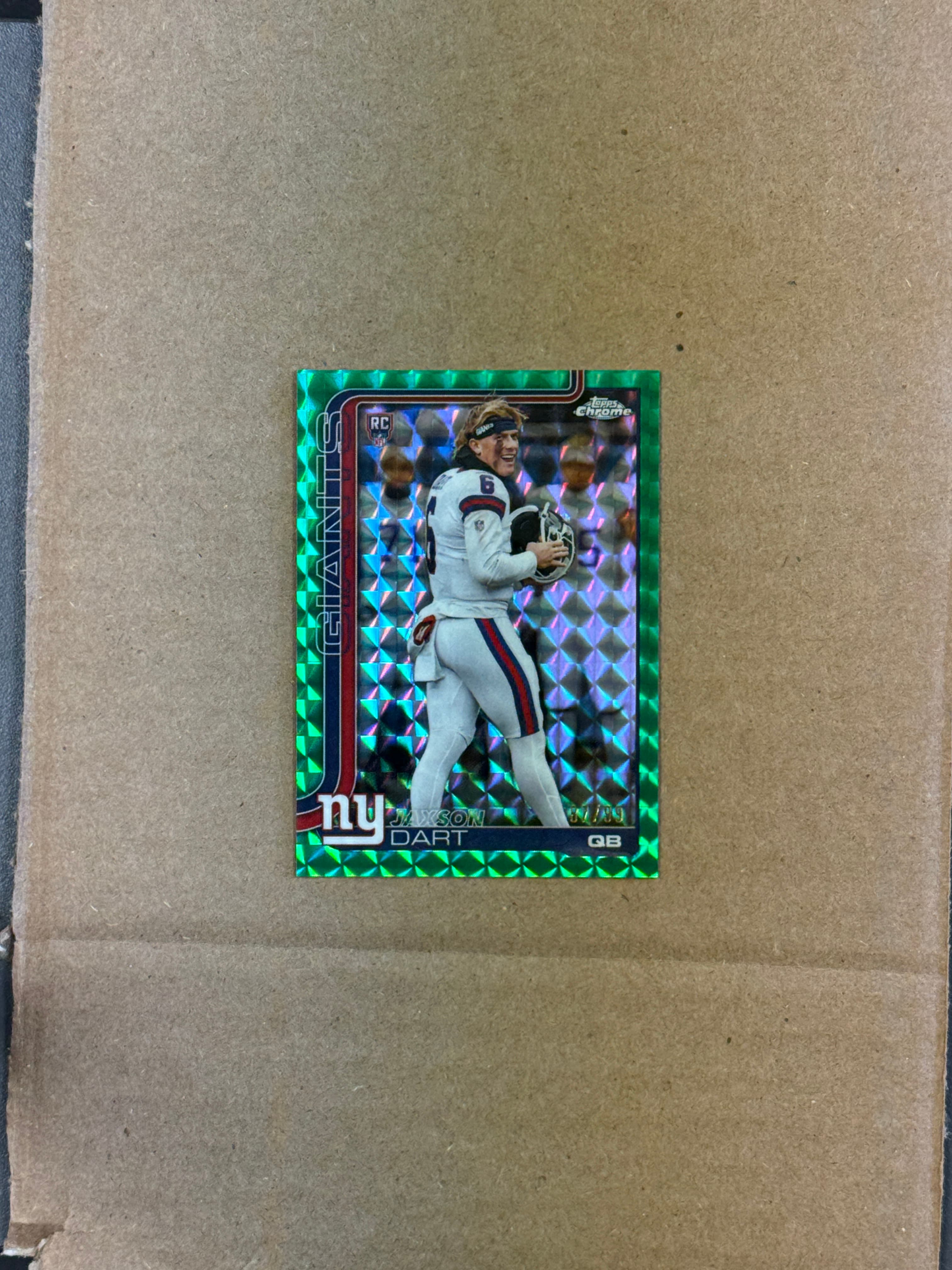 2025 Topps Chrome Football Jaxon Dart Geometric Variation RC #306 /99