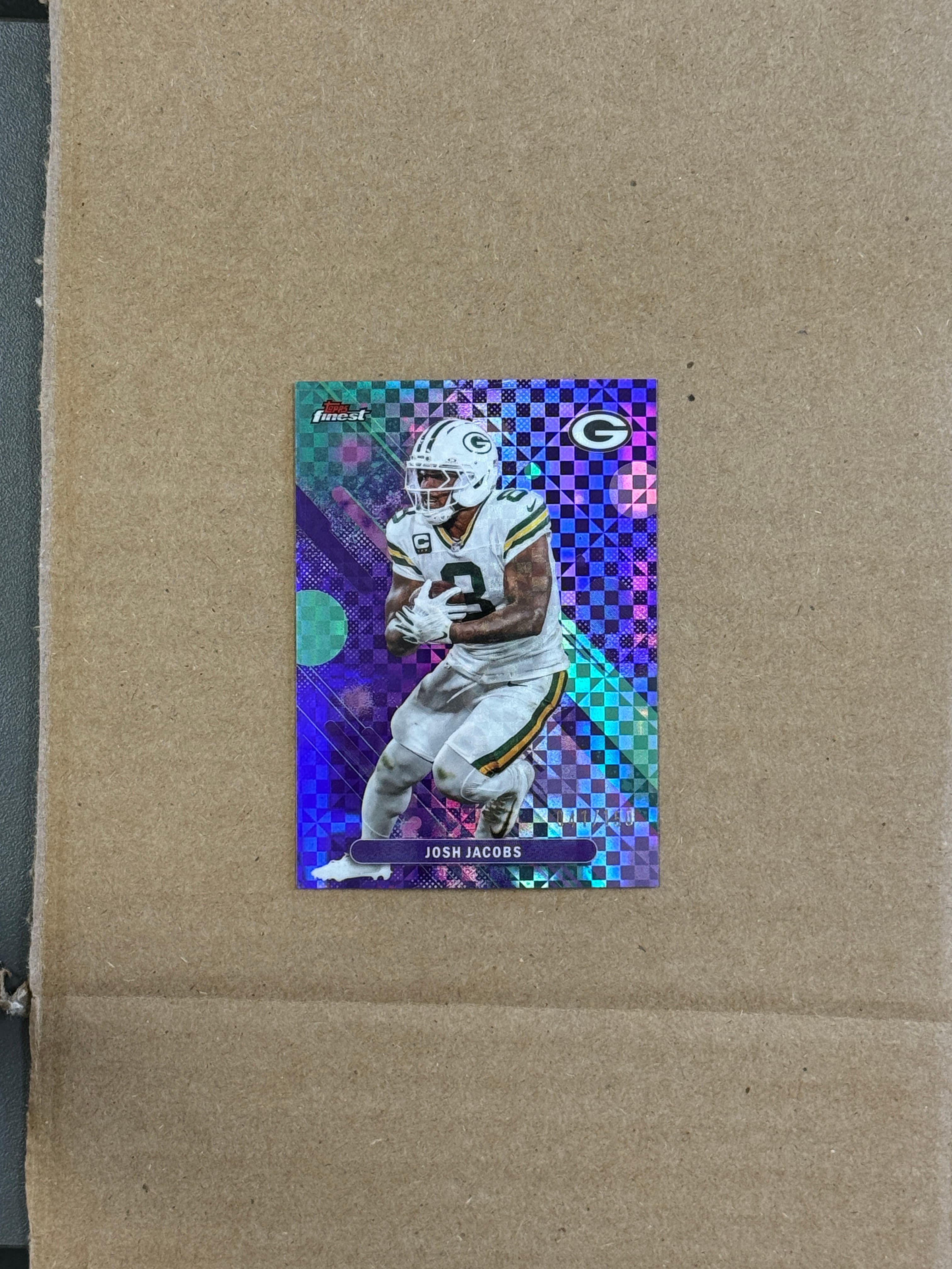 2025 Topps Finest Football Josh Jacobs Refractor #76 /150