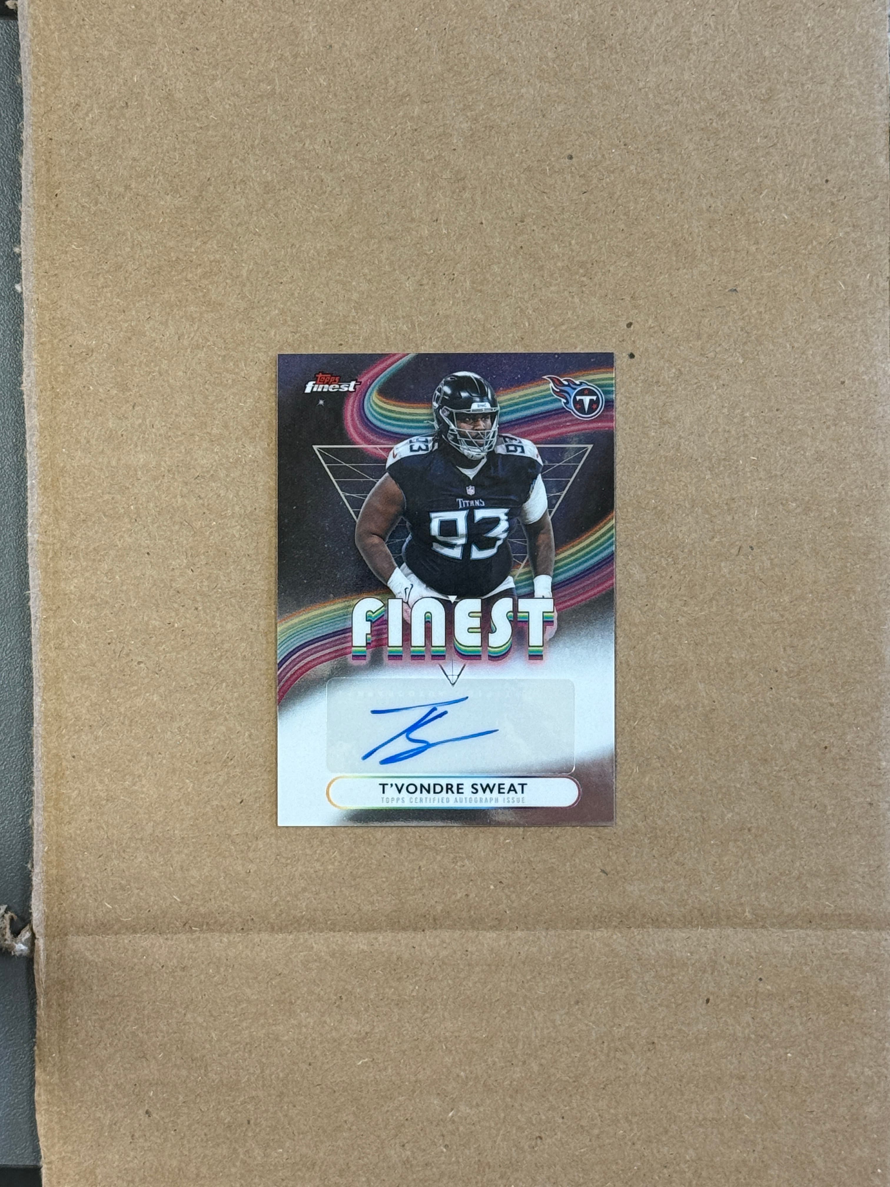 2025 Topps Finest Football T'Vondre Sweat Auto #FA-TS