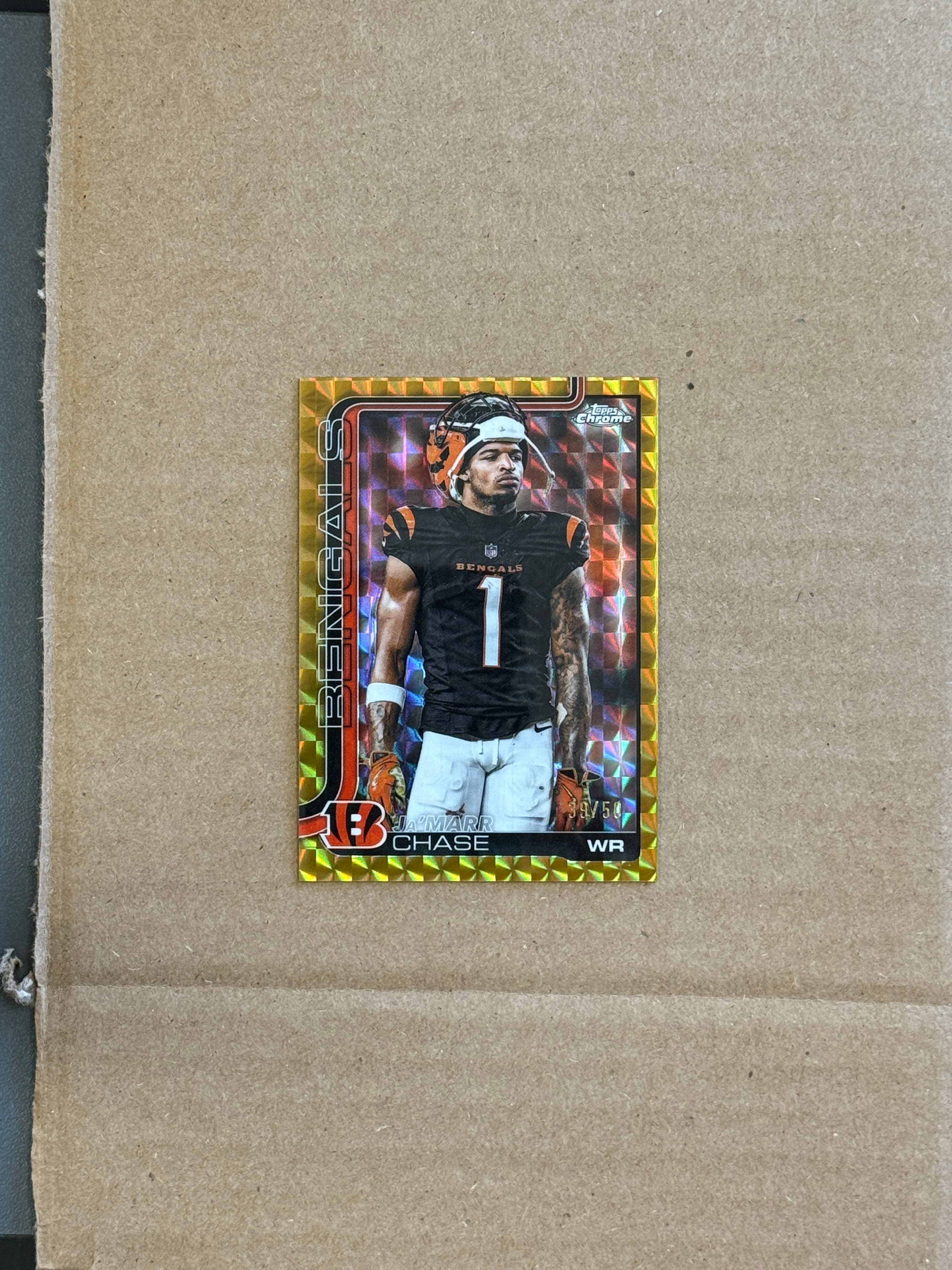 2025 Topps Chrome Football Ja'Marr Chase Geometric Variation #58 /50