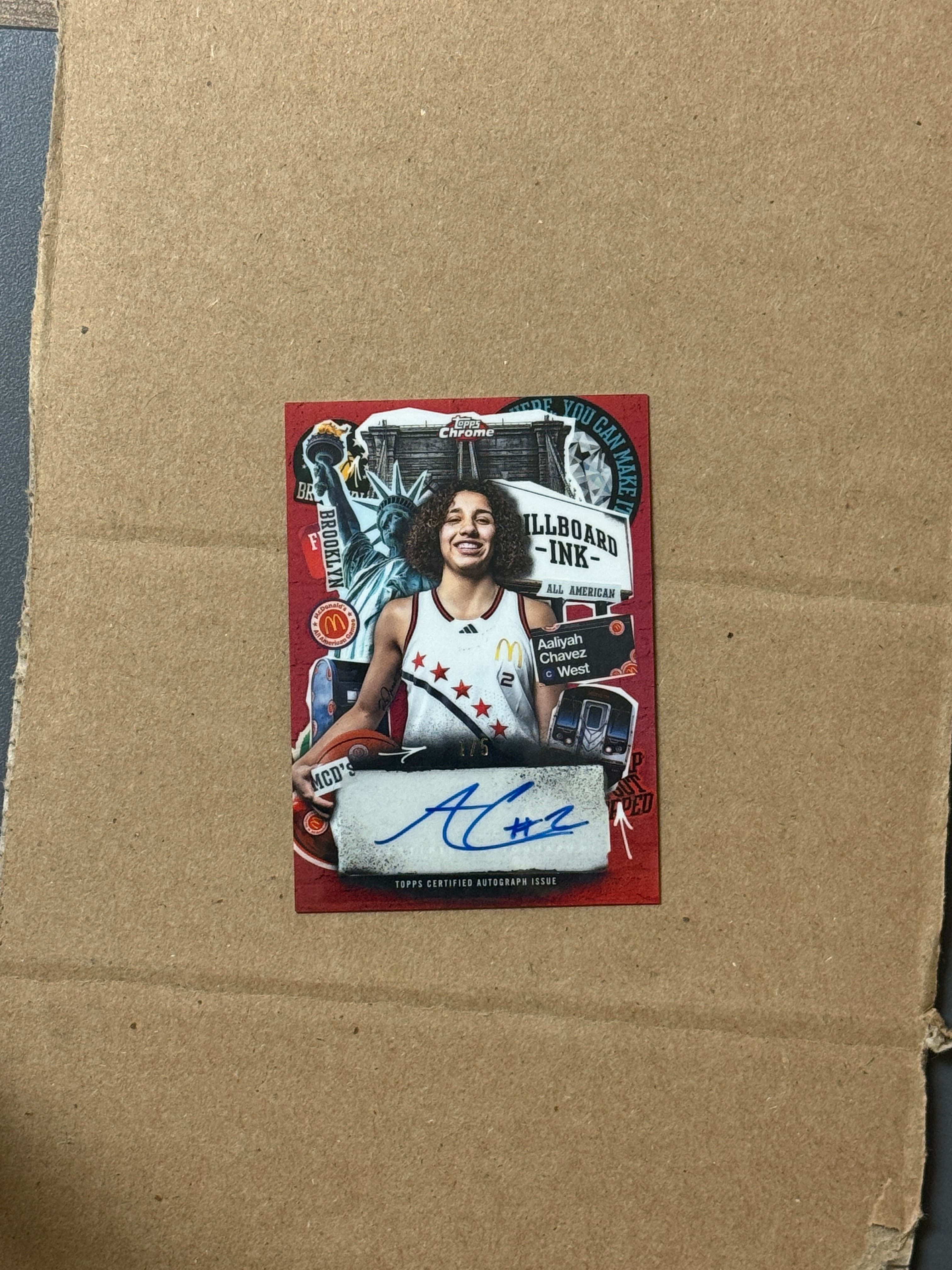 2025 Topps Chrome McDonalds Basketball Aaliyah Chavez Billboard Auto #BI-AC /5