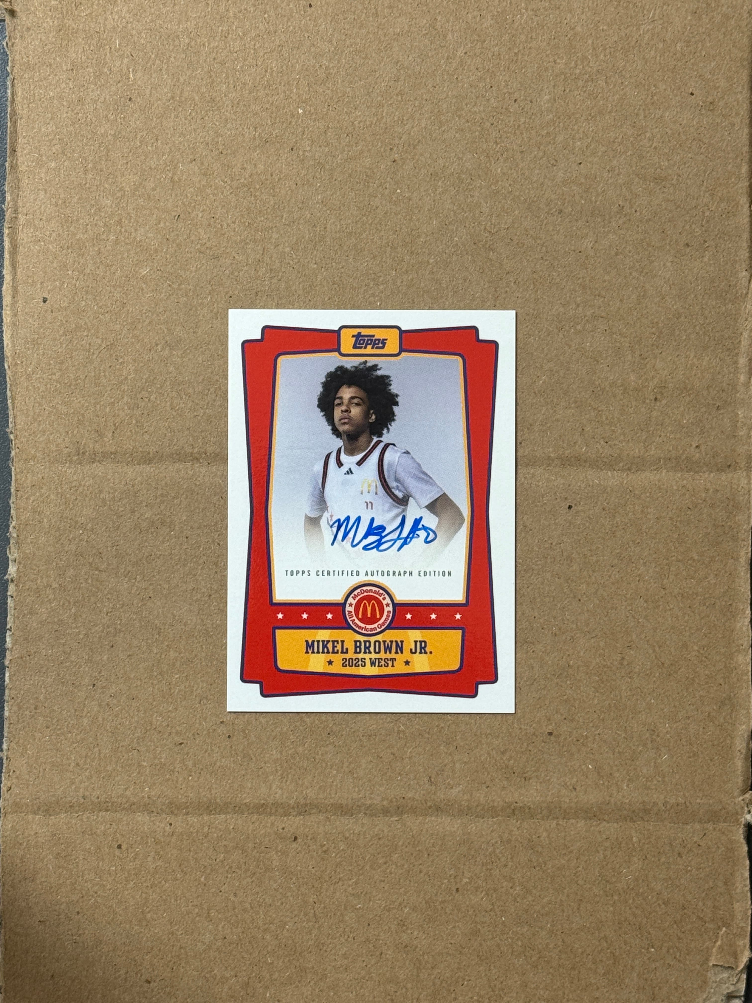 2025 Topps McDonalds Baseball Mikel Brown Jr. Auto RC