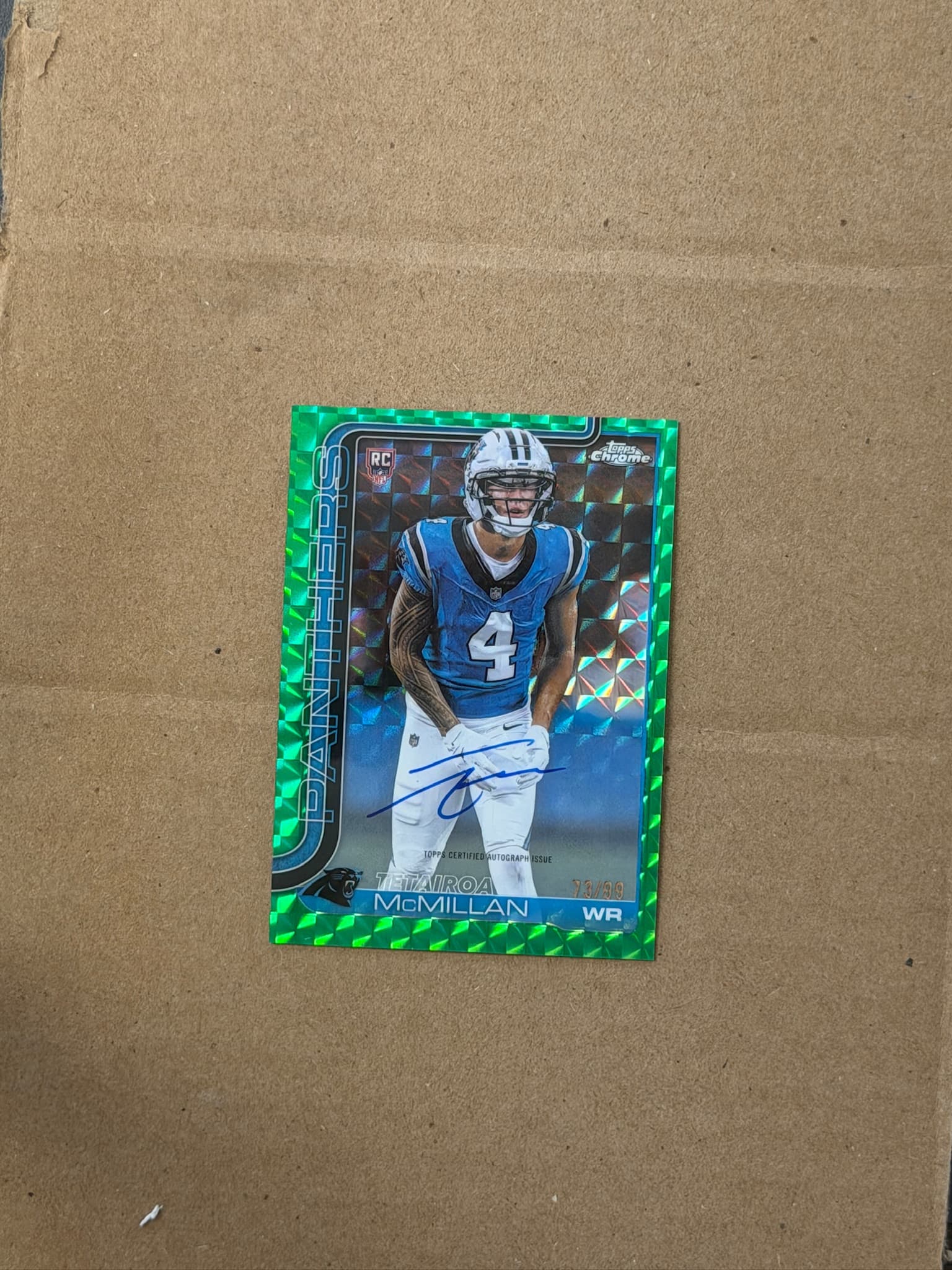 2025 Topps Chrome TETAIROA McMILLAN Auto RC #RA-TM /99