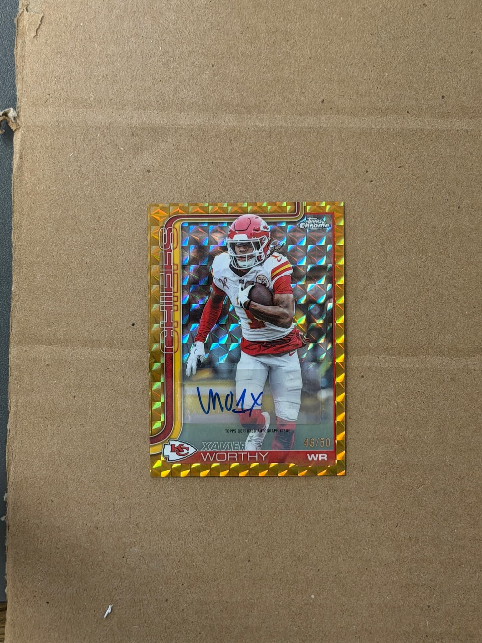 2025 Topps Chrome Xavier Worthy Geometric Auto #BA-XW /50