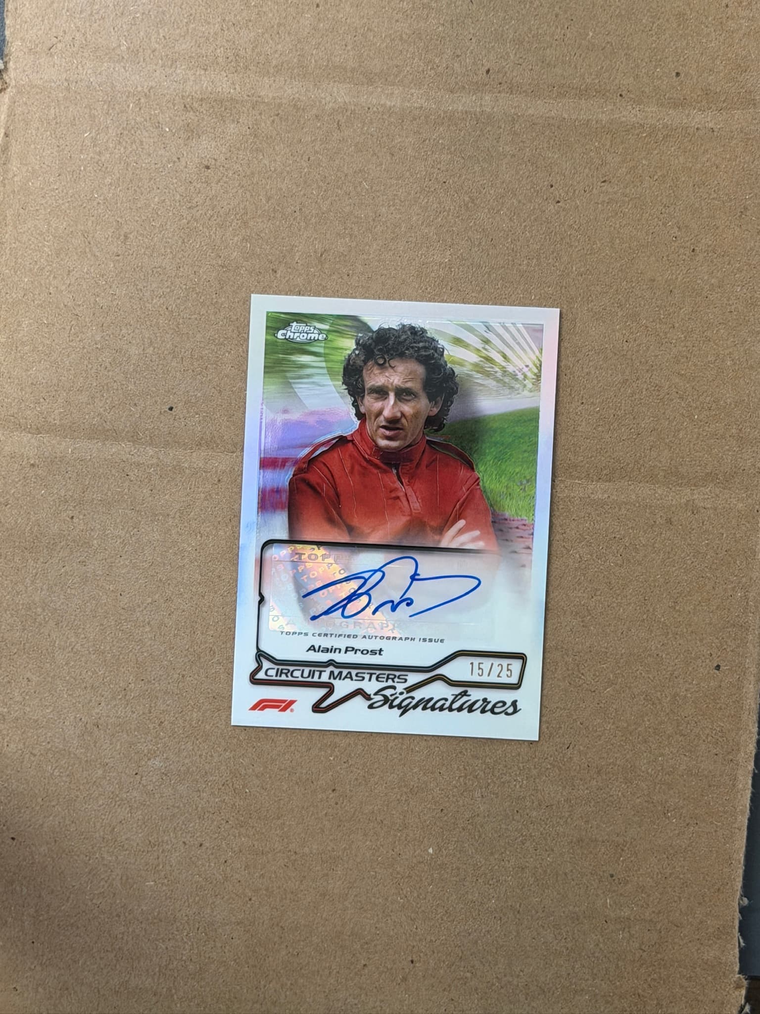 2024 Topps Chrome Formula 1 Alain Prost Circuit Masters Auto #CMS-PRO /25