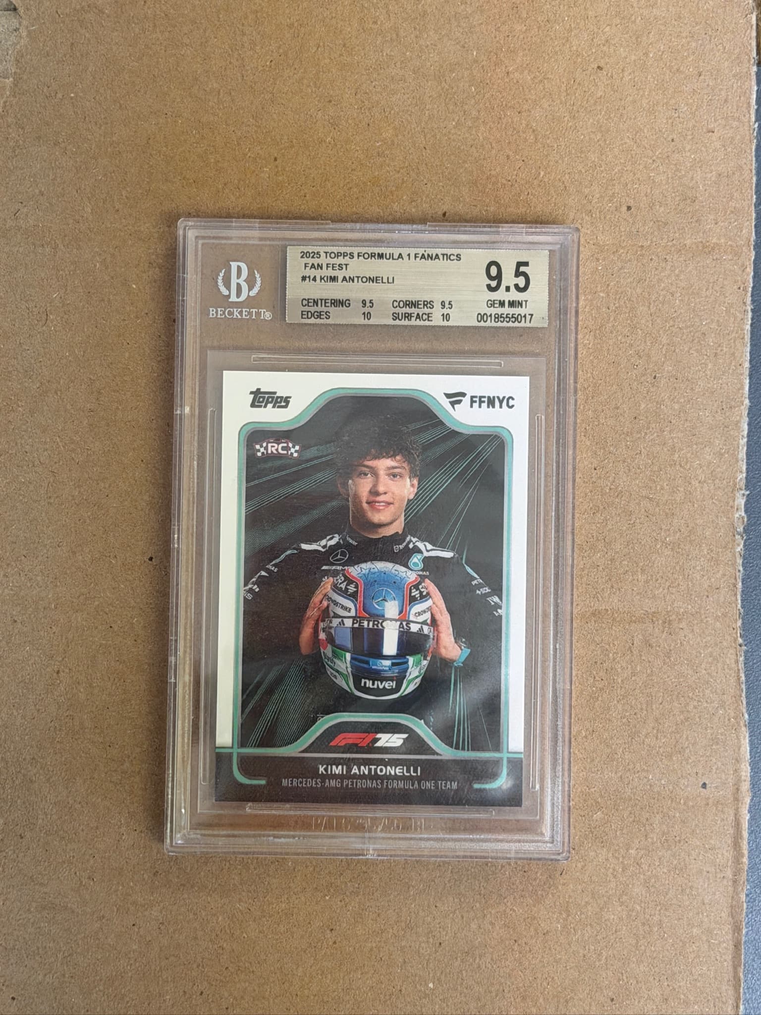 2025 Topps Fanatics Fest Kimi Antonelli RC #14 BGS 9.5