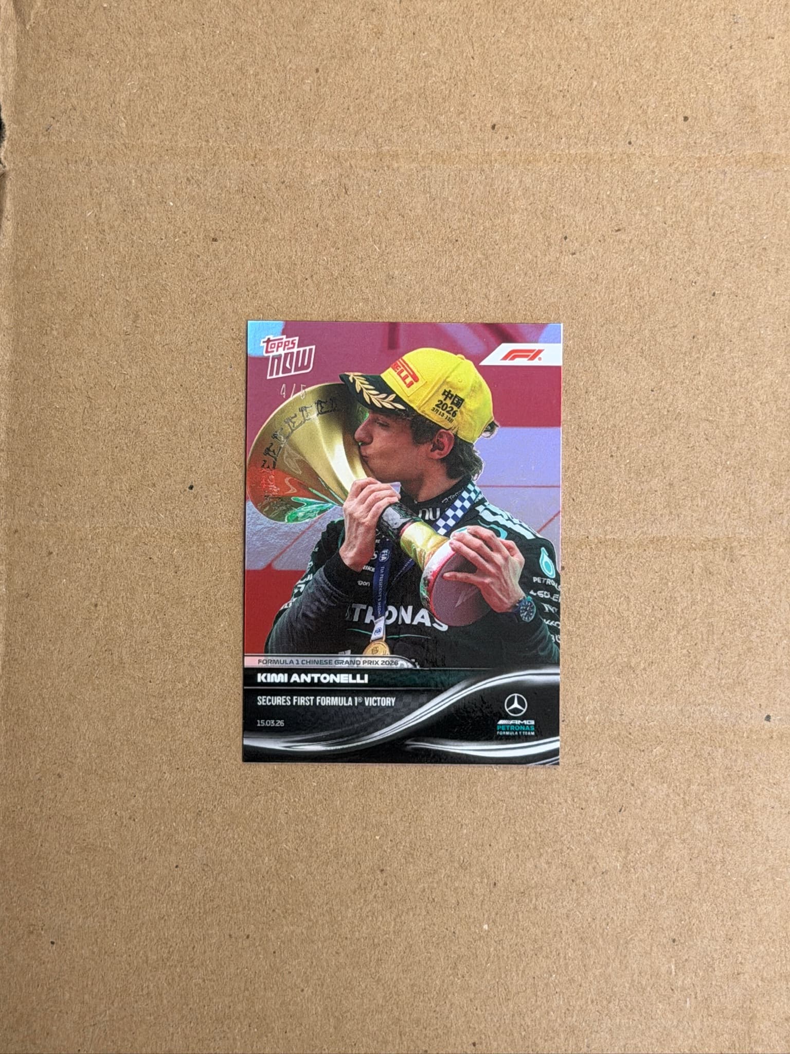 2026 Topps Now Kimi Antonelli #018 /5