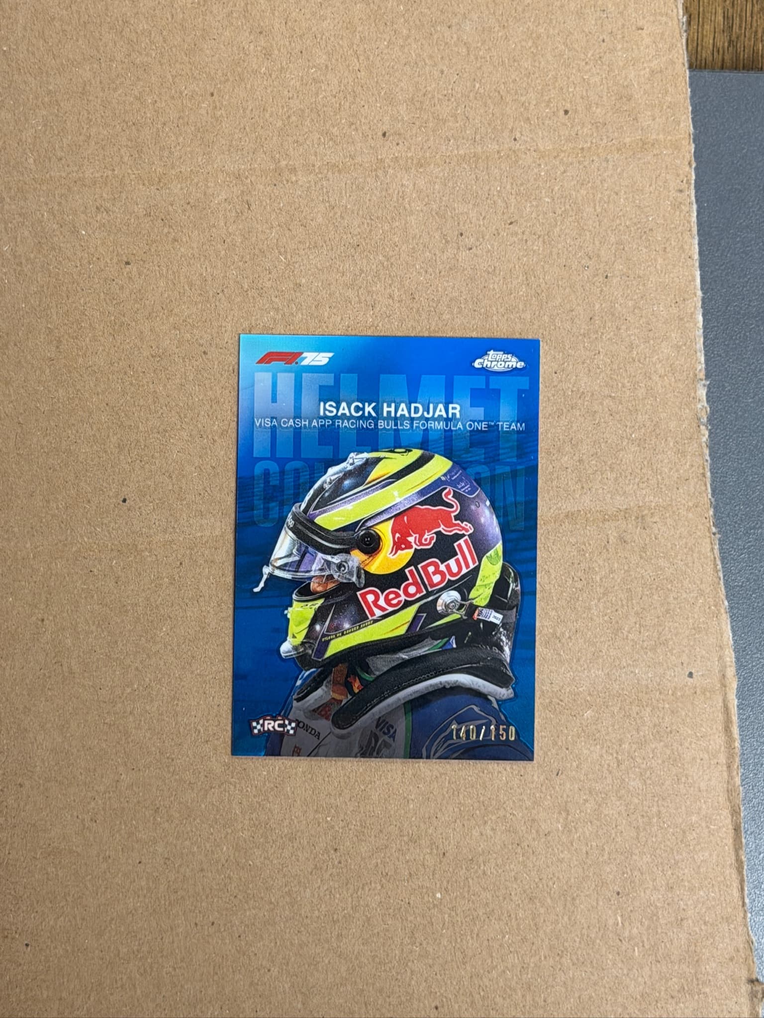 2025 Topps Chrome Isack Hadjar Helmet RC #HC-5 /150