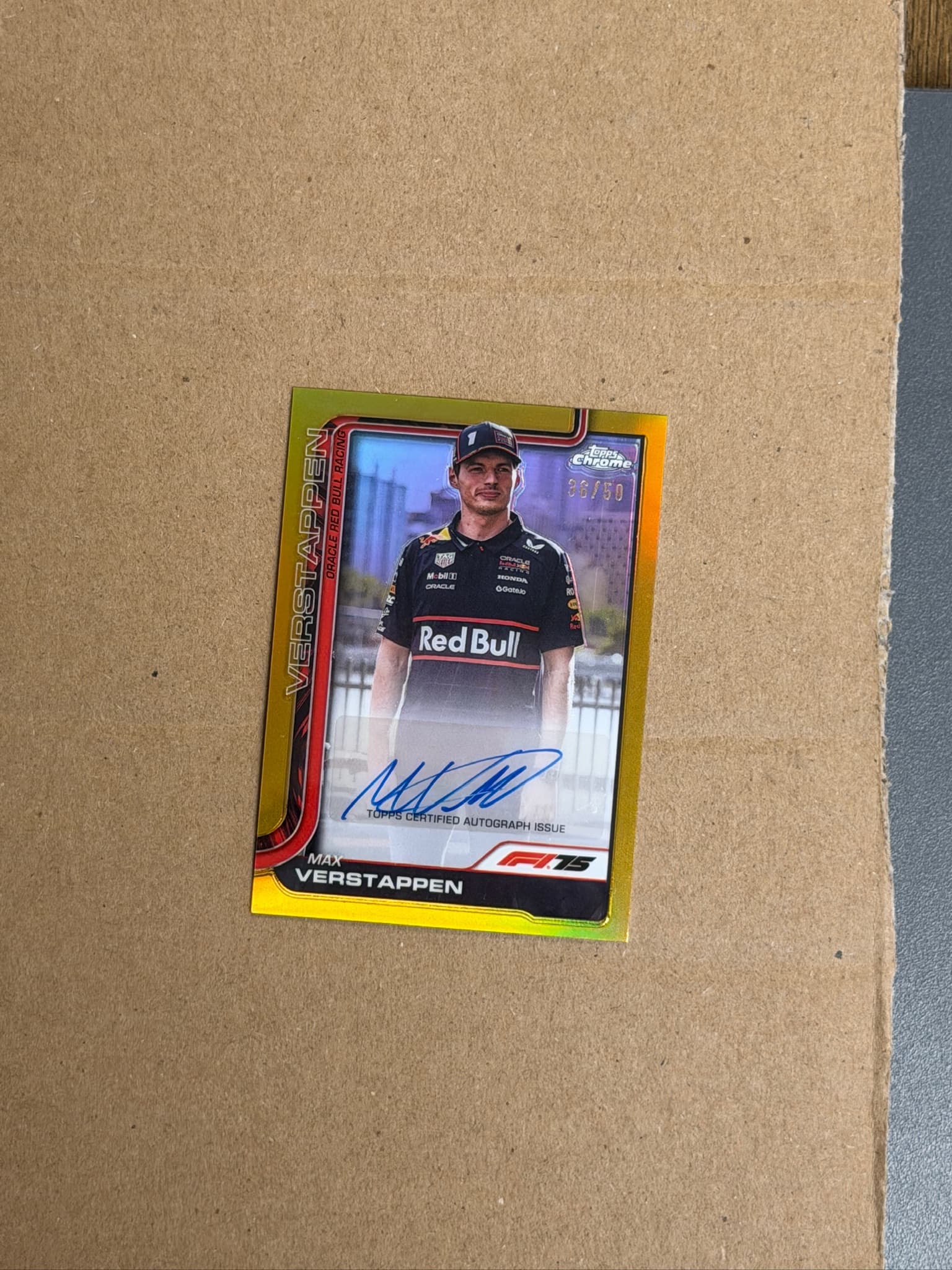 2025 Topps Chrome Max Verstappen Refractor Auto #CAC-VER /50