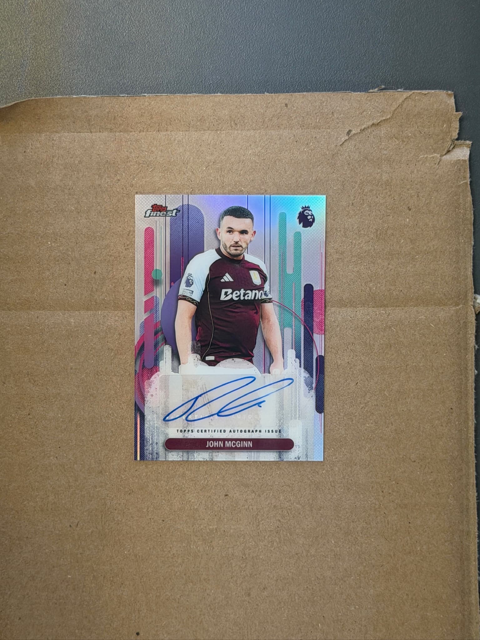 Topps Finest Premier League John McGinn Auto #FA-JM
