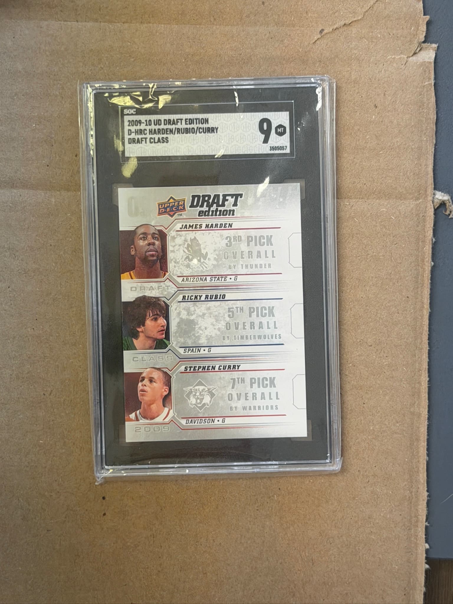 2009 Upper Deck Harden Rubio Curry #D-HRC SGC 9