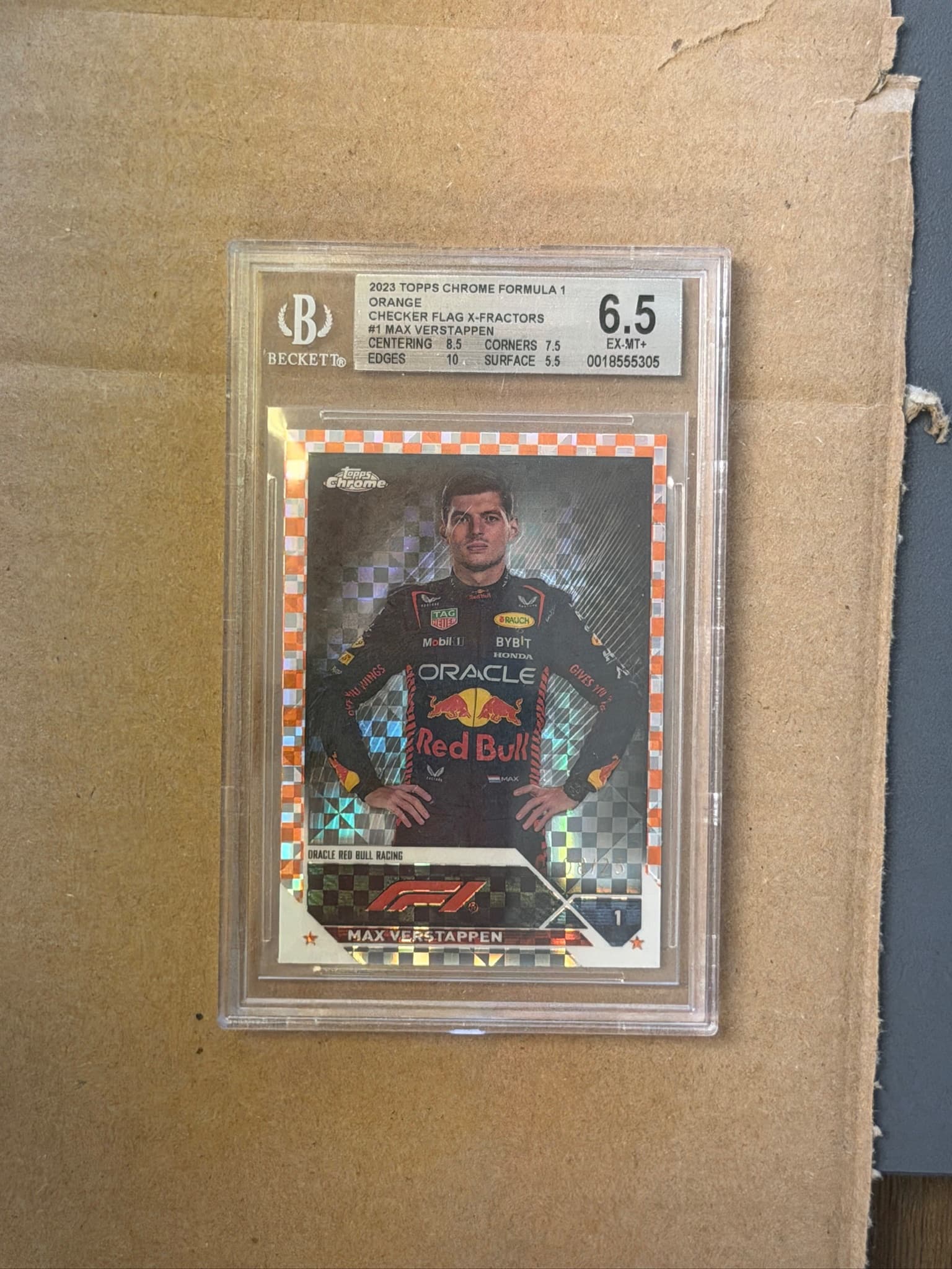 2023 Topps Chrome Max Verstappen #1 BGS 6.5