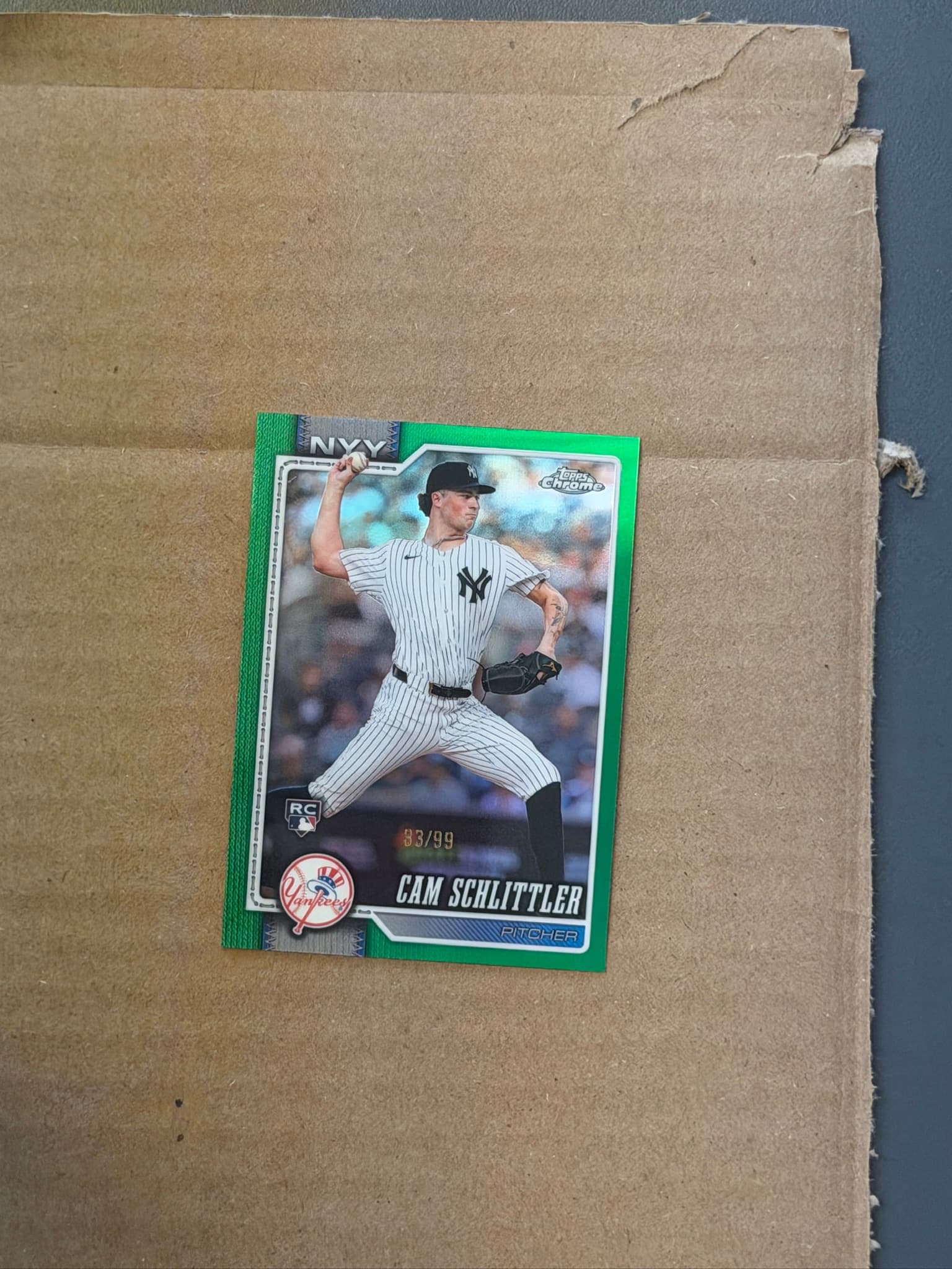 2026 Topps Chrome Cam Schlittler RC #262 /99