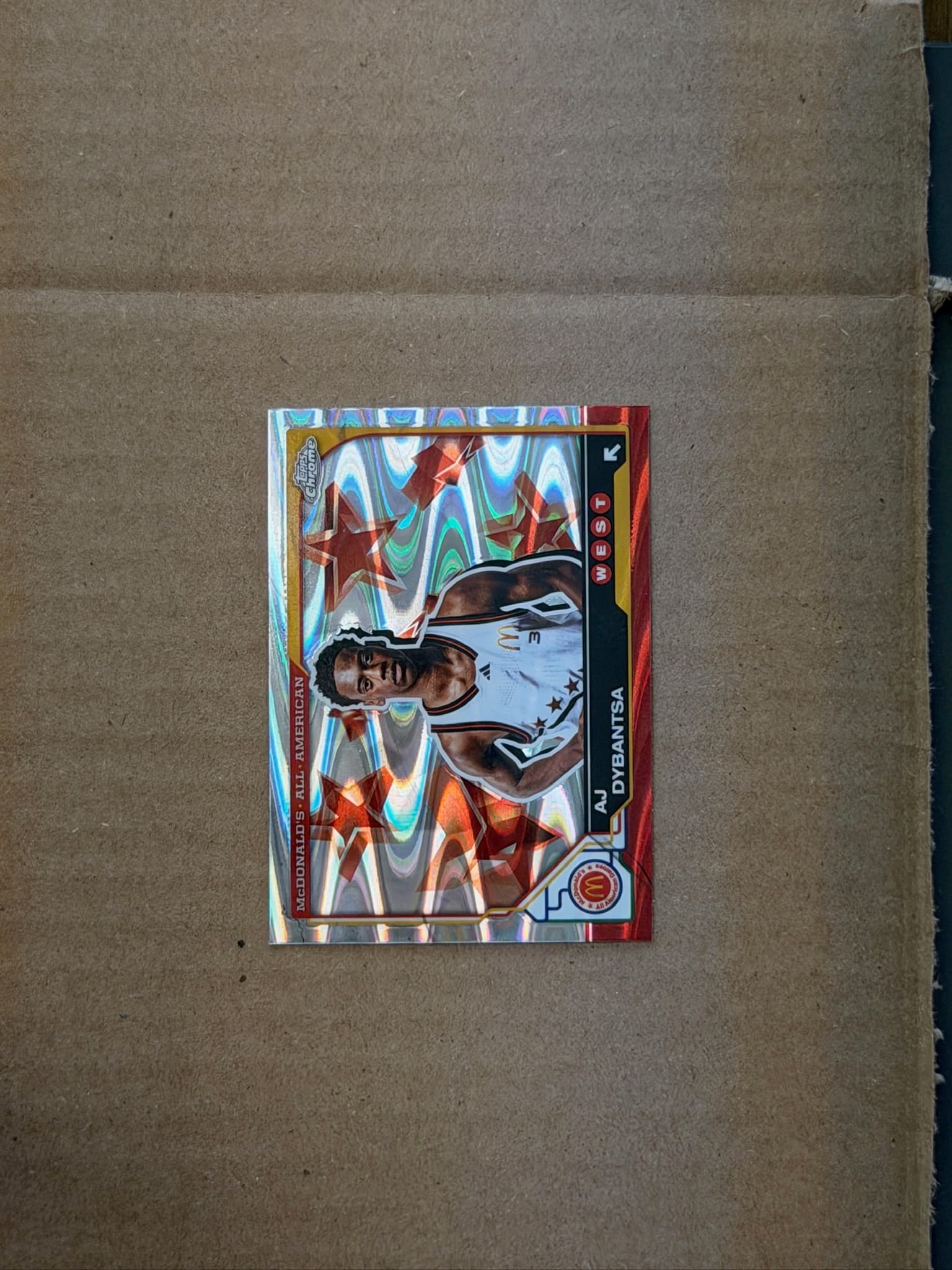 2025 Topps Chrome McDonald's All American AJ Dybantsa Raywave #45