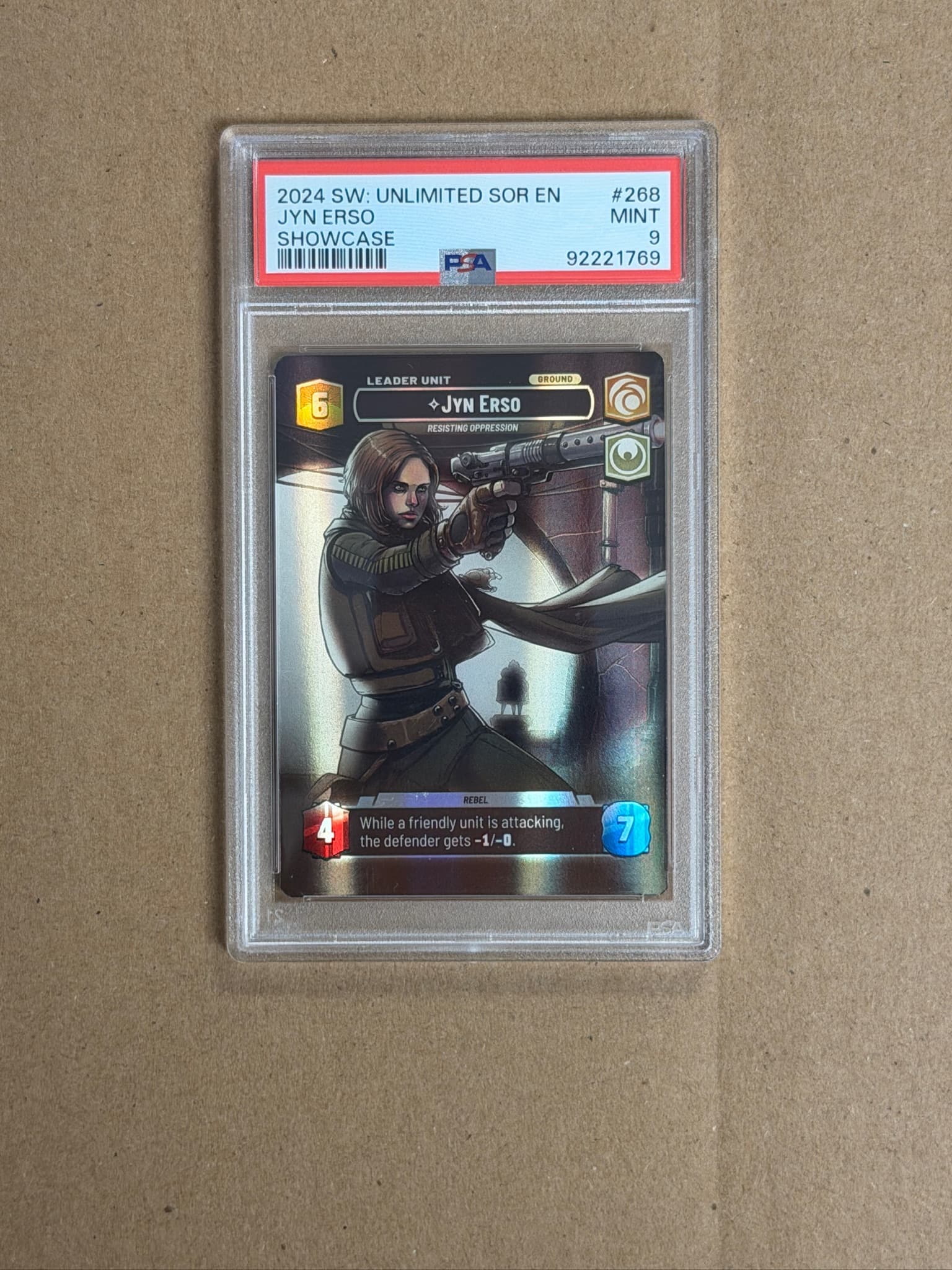2024 Star Wars Unlimited Jyn Erso Showcase #268 PSA 9