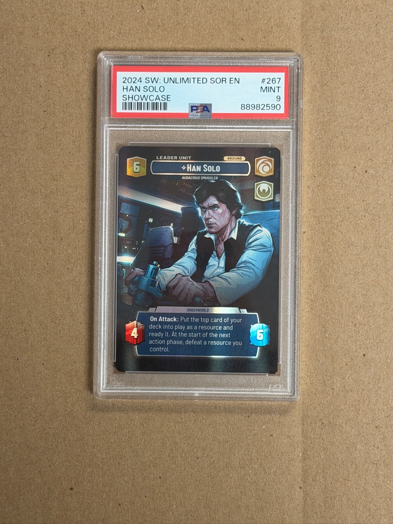 2024 Star Wars Unlimited Han Solo Showcase #267 PSA 9