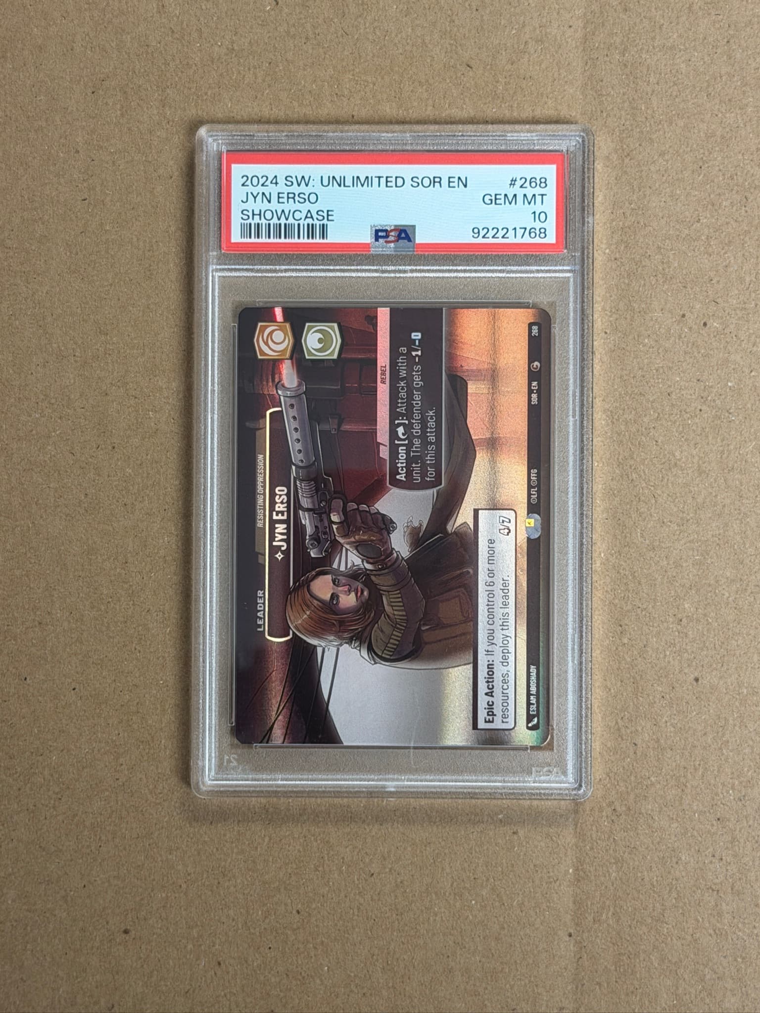 2024 Star Wars Unlimited Jyn Erso Showcase #268 PSA 10
