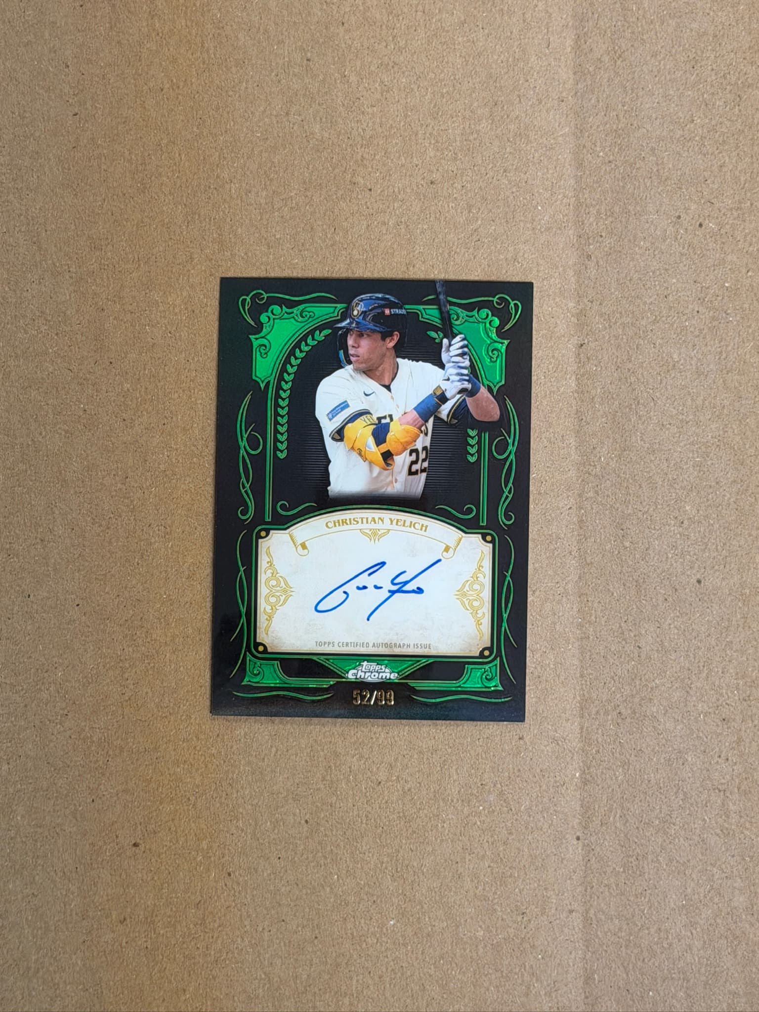 2026 Topps Chrome Christian Yelich Ink Strokes Auto #IS-CY /99