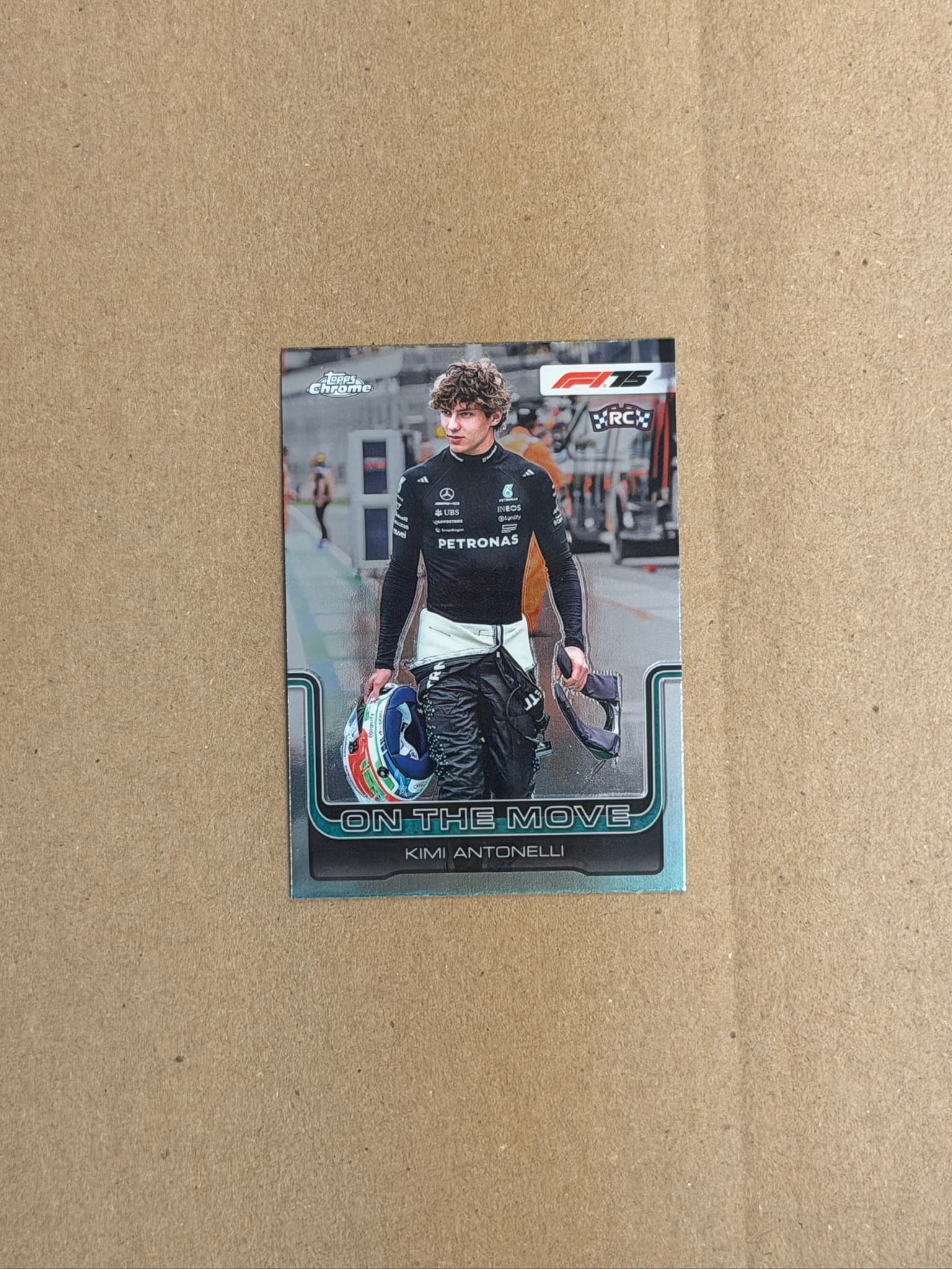 2025 Topps Chrome Kimi Antonelli On The Move RC #185