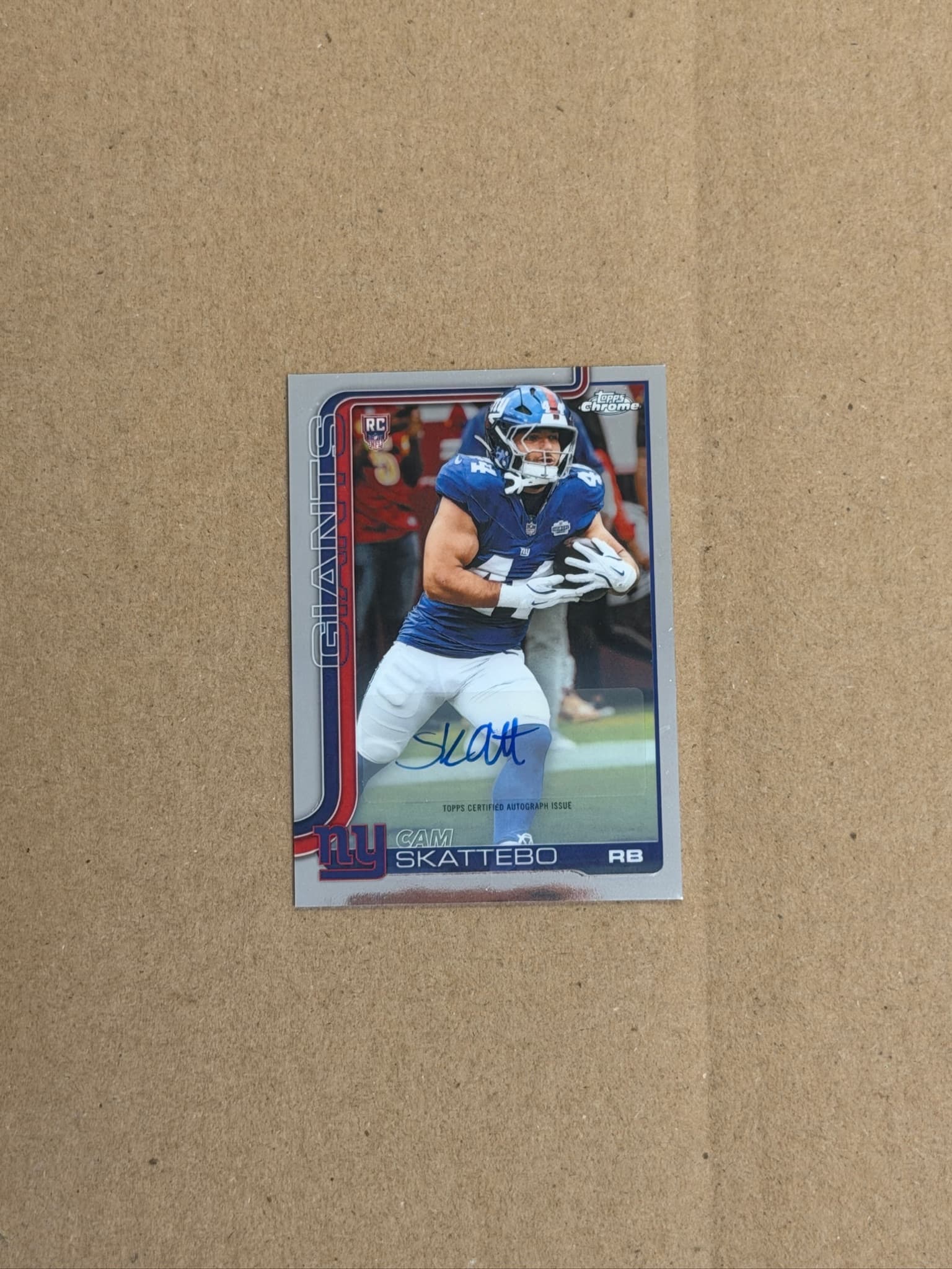 2025 Topps Chrome Cam Skattebo Auto RC #RA-CS