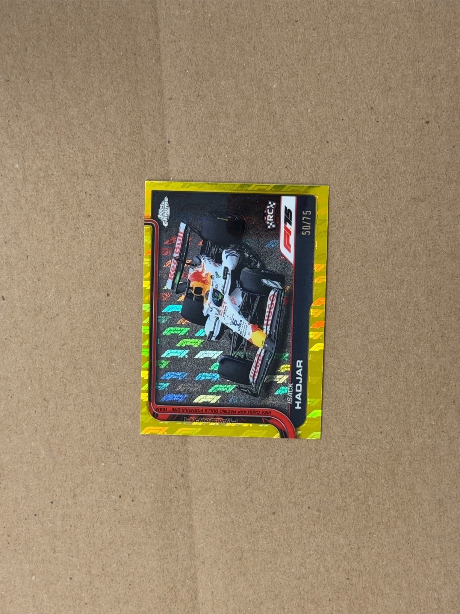 2025 Topps Chrome Isack Hadjar Logofractor RC #84 /75