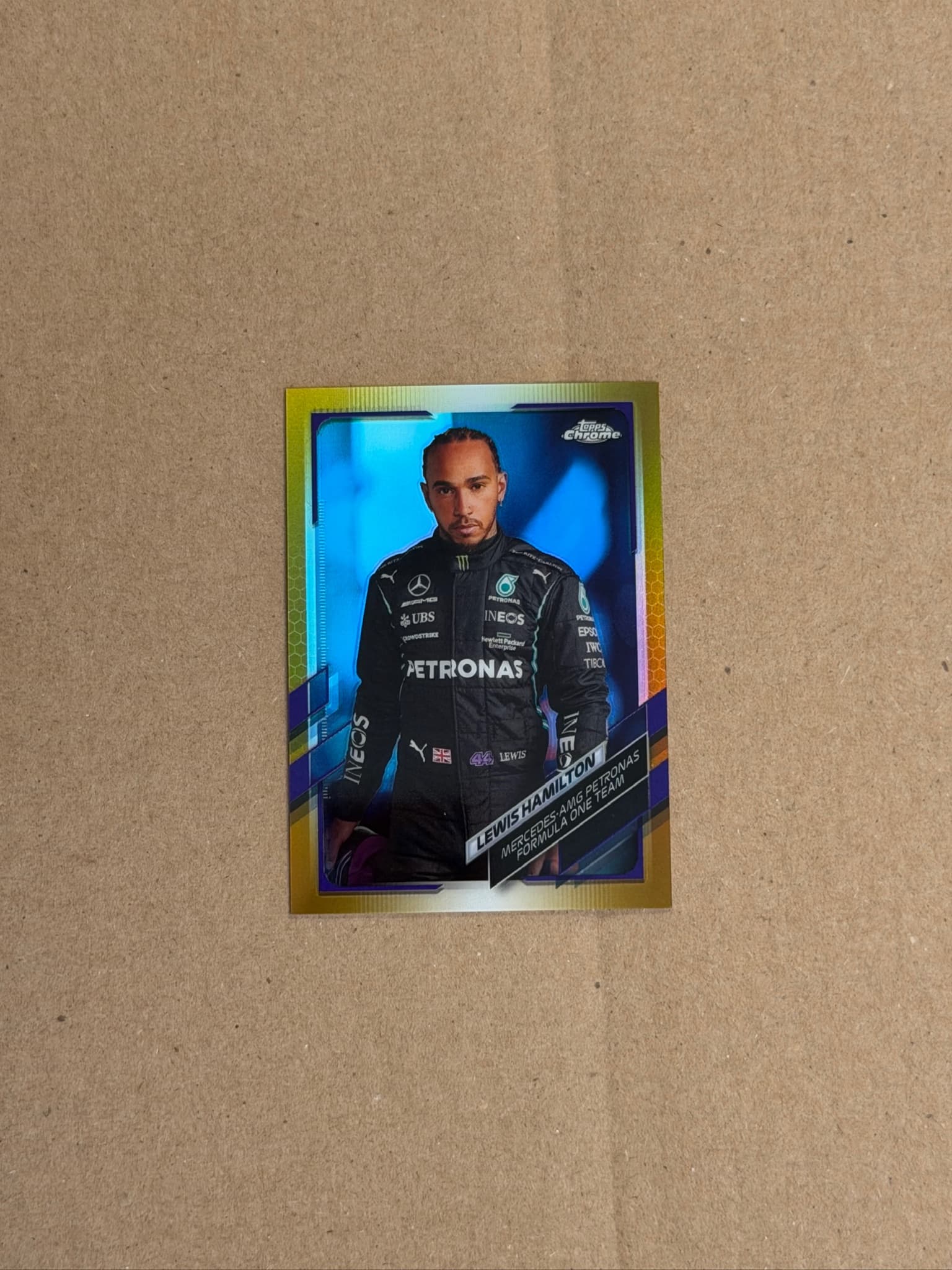 2021 Topps Chrome Lewis Hamilton Gold Purple #1