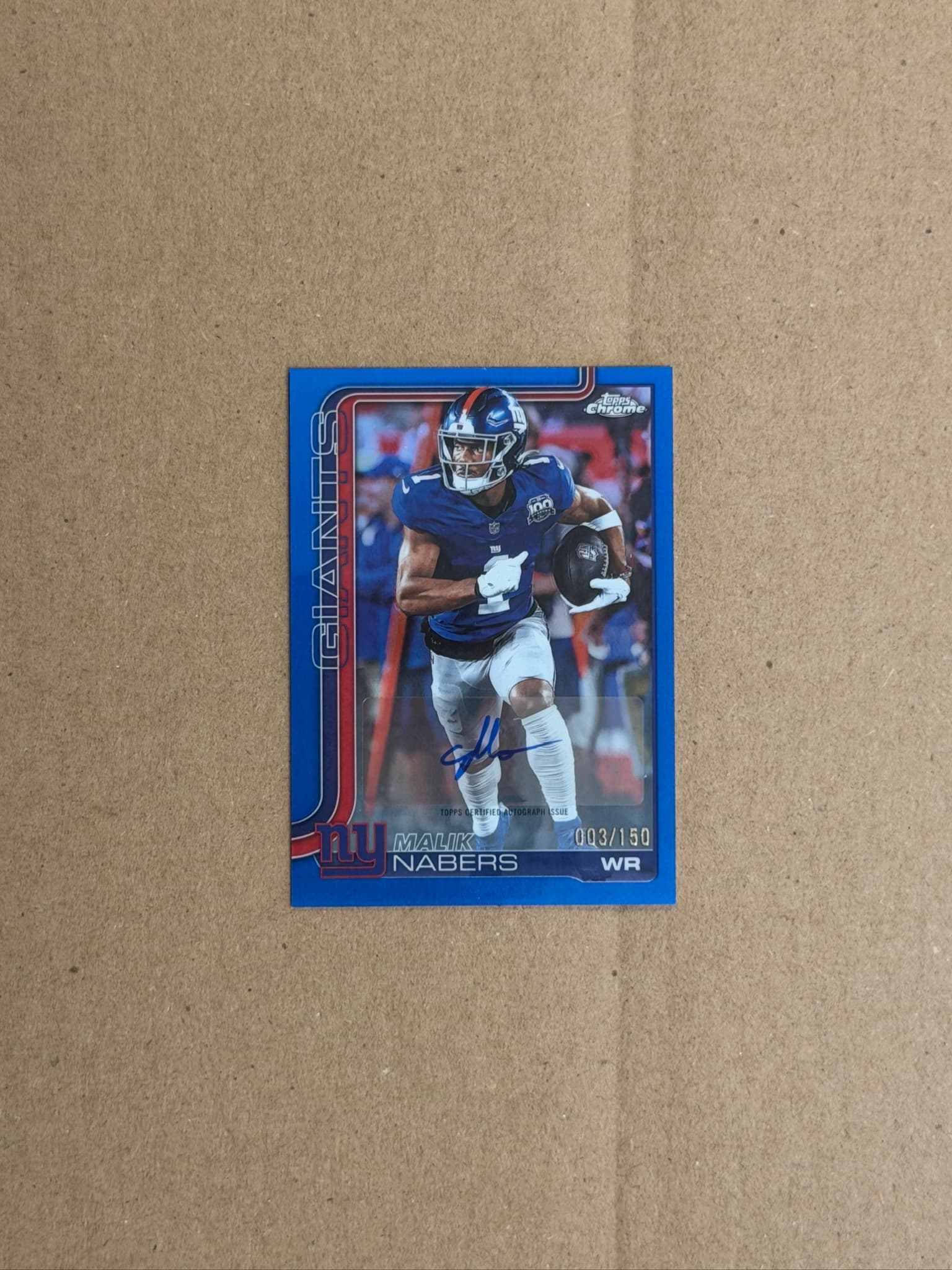 2025 Topps Chrome Malik Nabers Auto #BA-MN /150