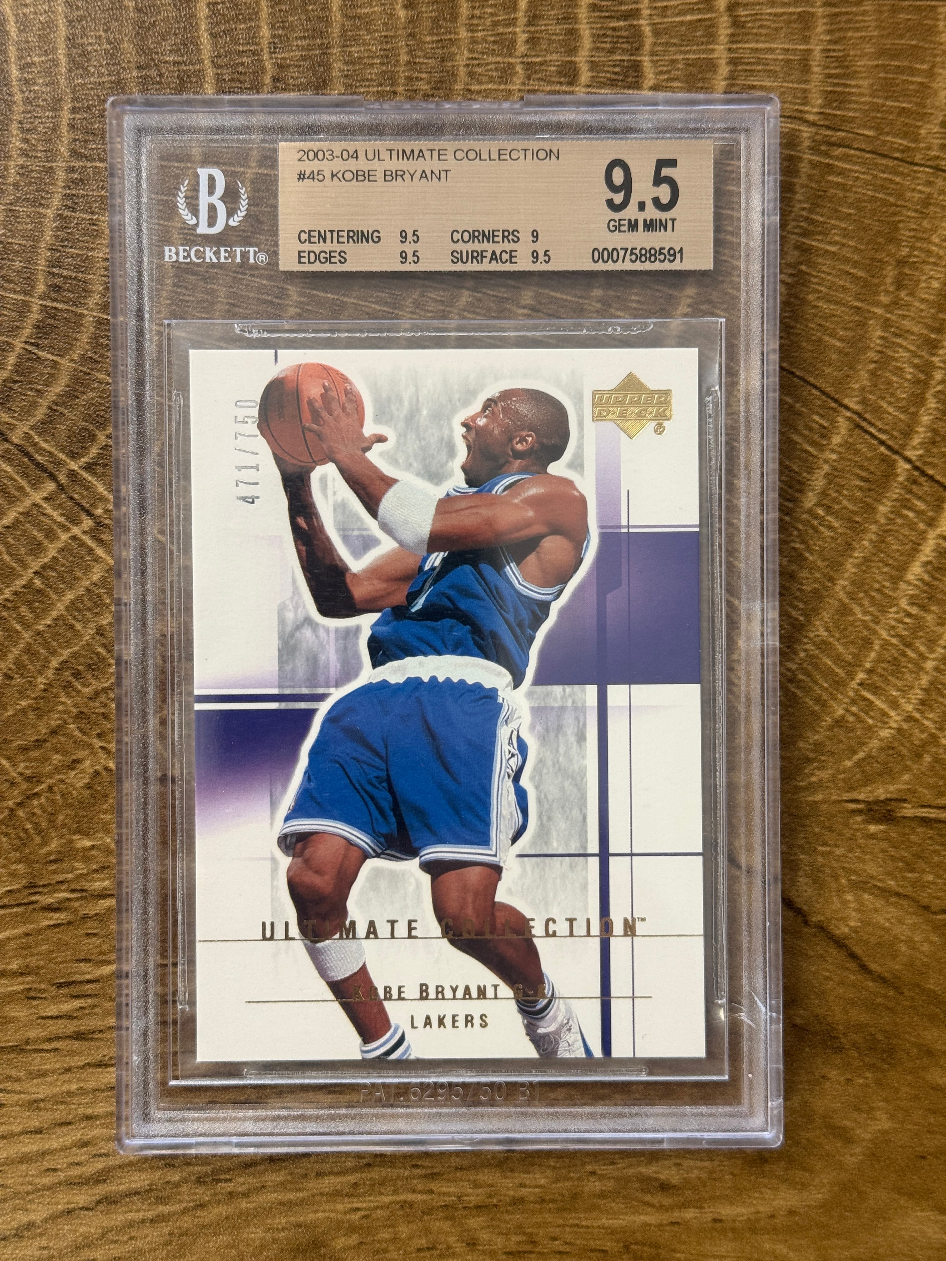 2003 Upper Deck Ultimate Collection Kobe Bryant #45 /750 BGS 9.5